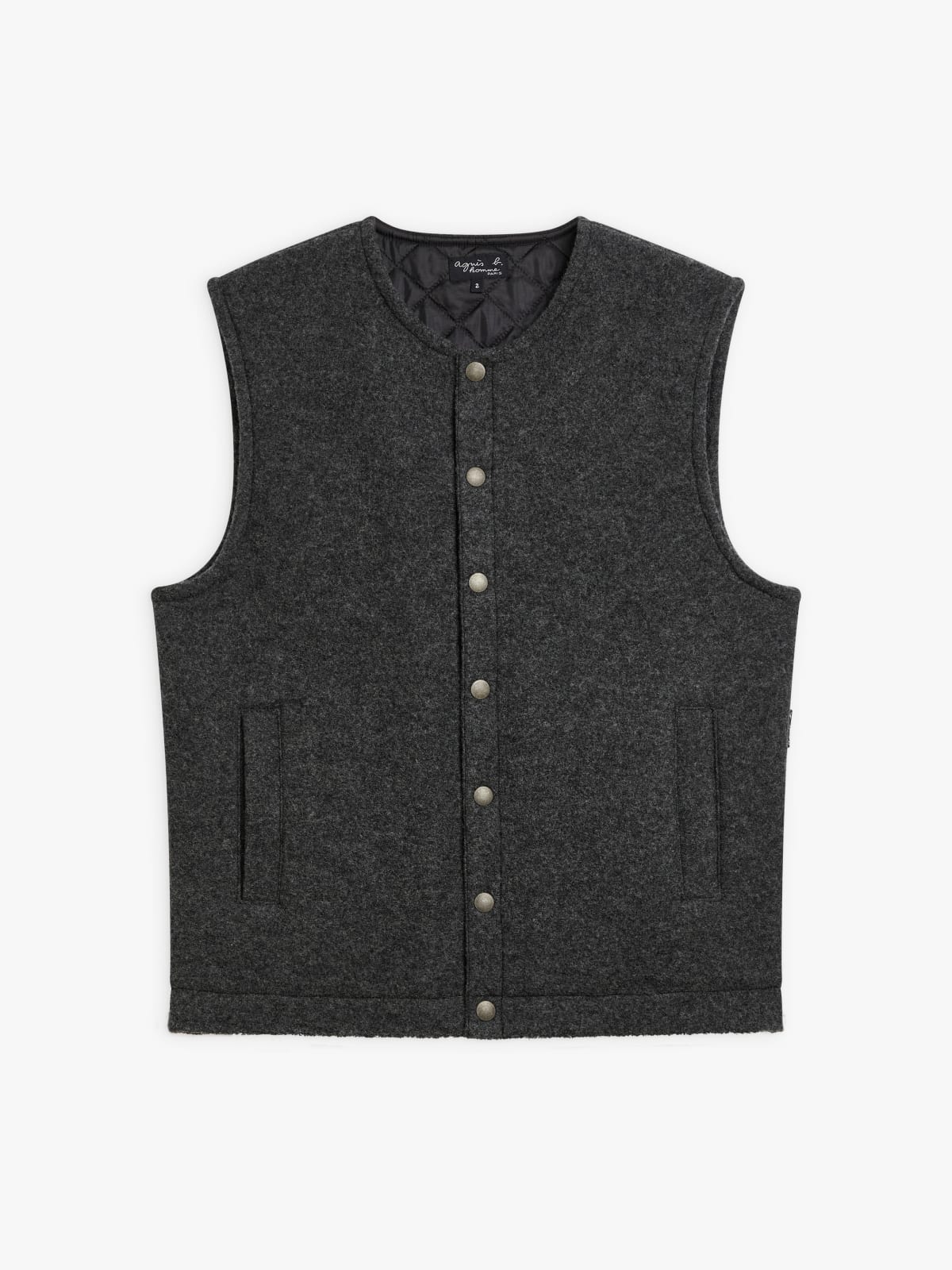 gilet Dao en laine gris chiné