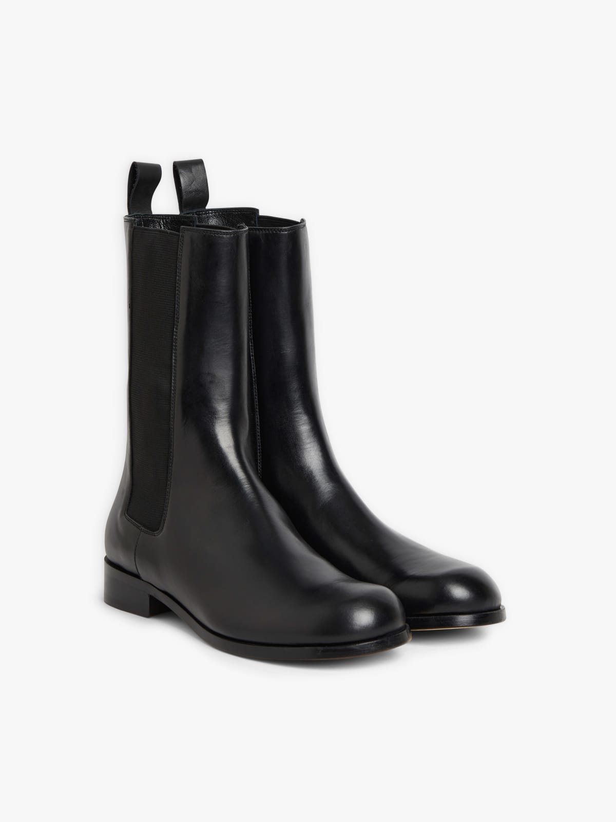bottines Leandra en cuir noir