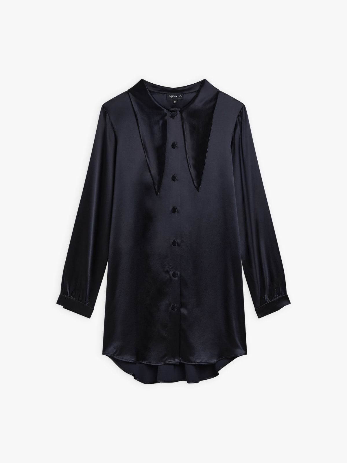 black viscose satin dress