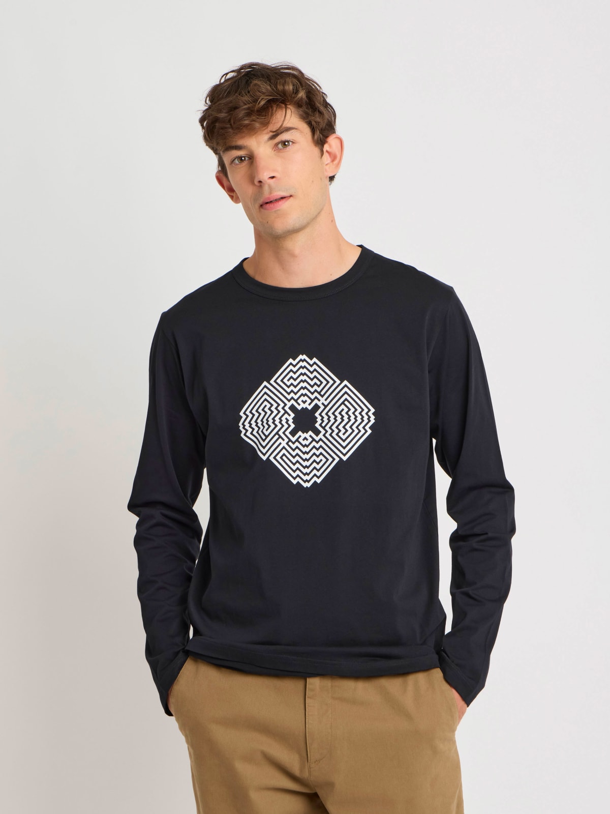 black cotton screen-printed artist L'Atlas New Coulos t-shirt