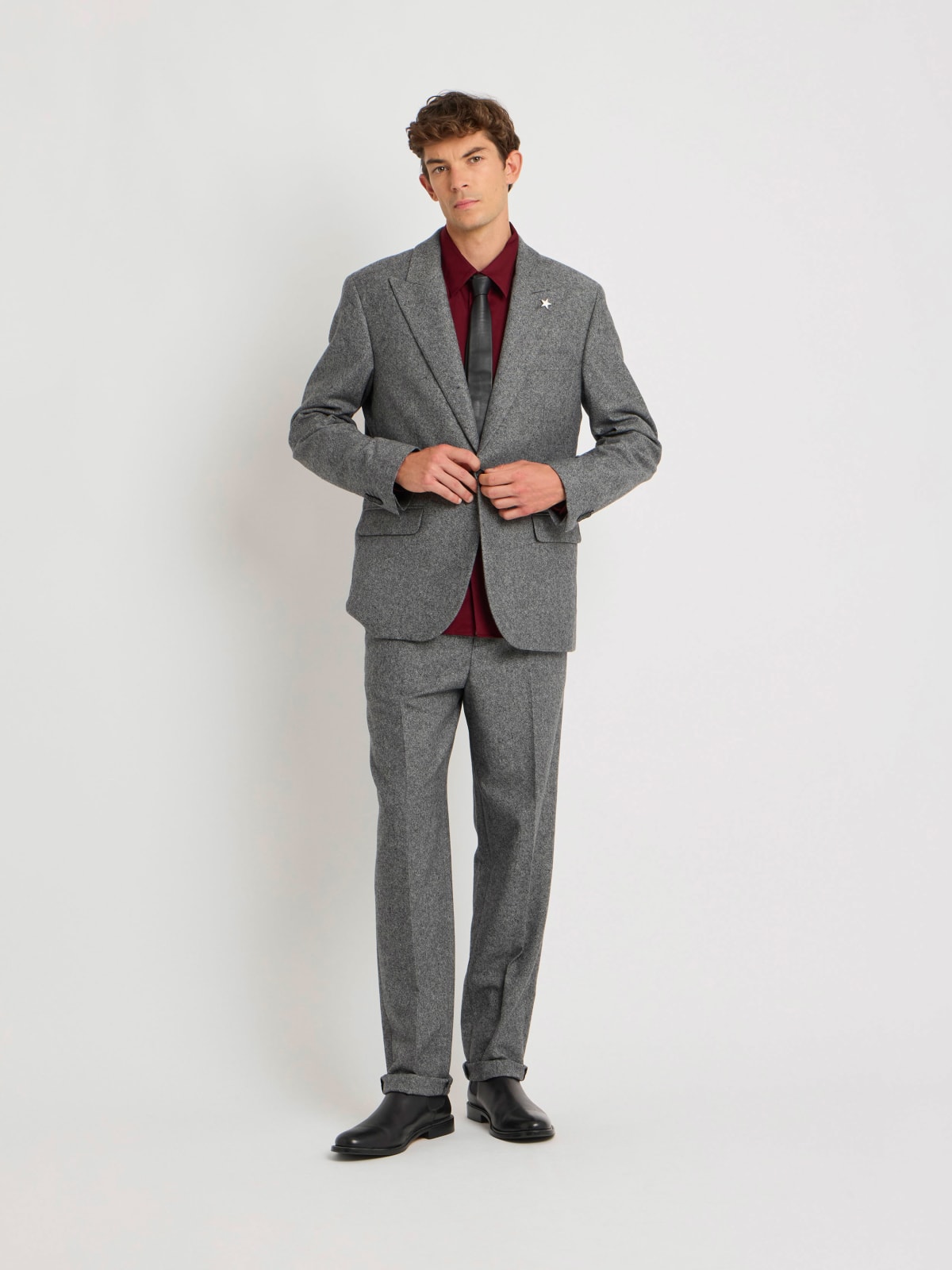 grey wool tweed Garry jacket