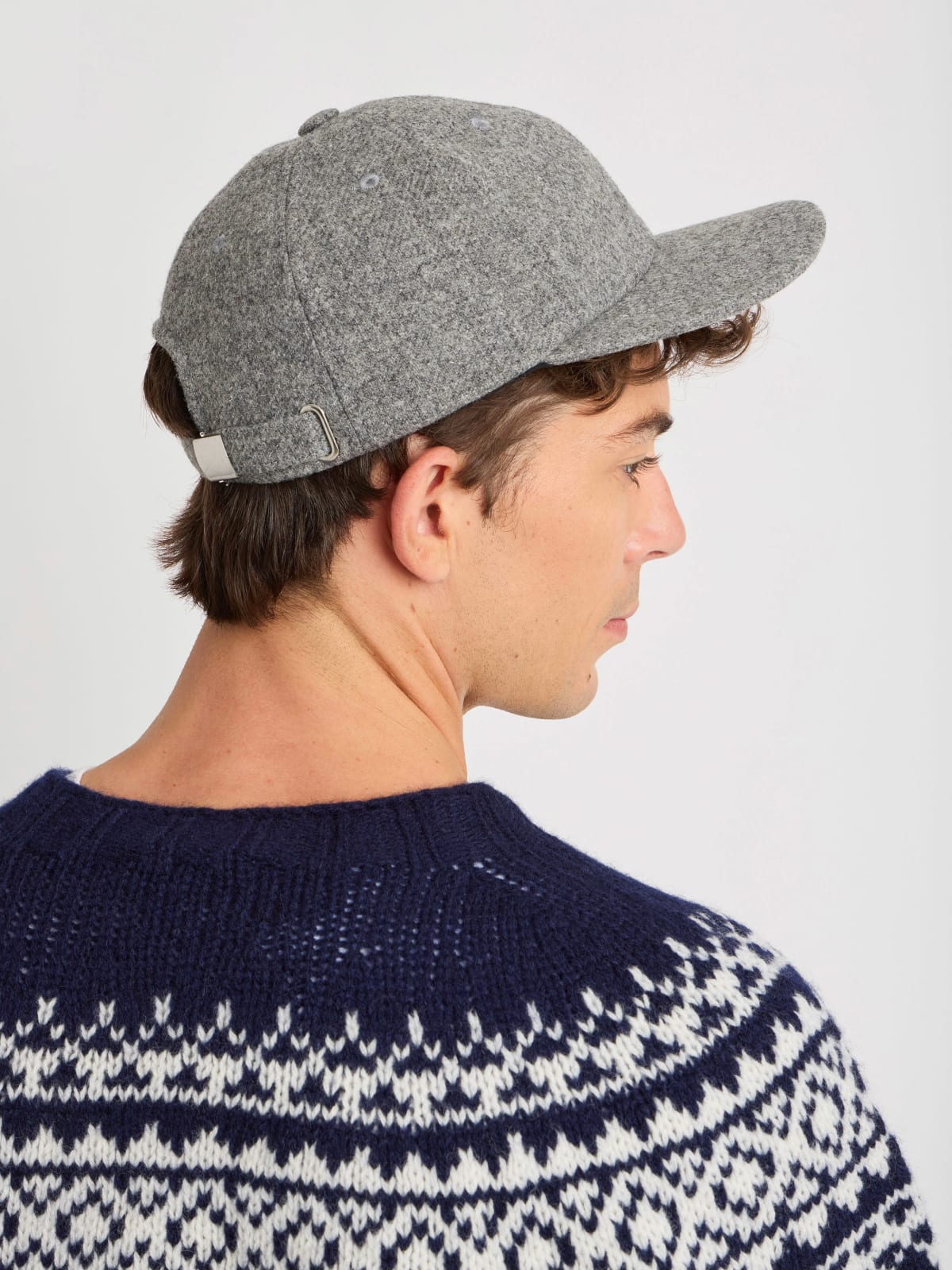 mottled grey wool Elyes cap image number 2