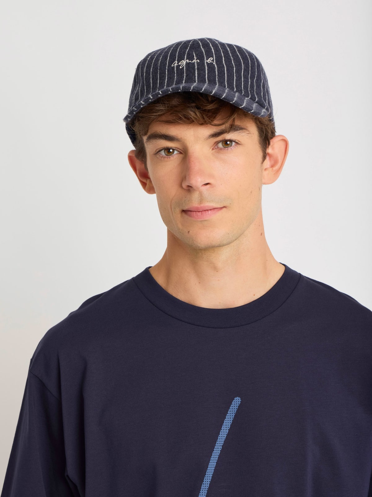 casquette Rolland à rayures bleu
