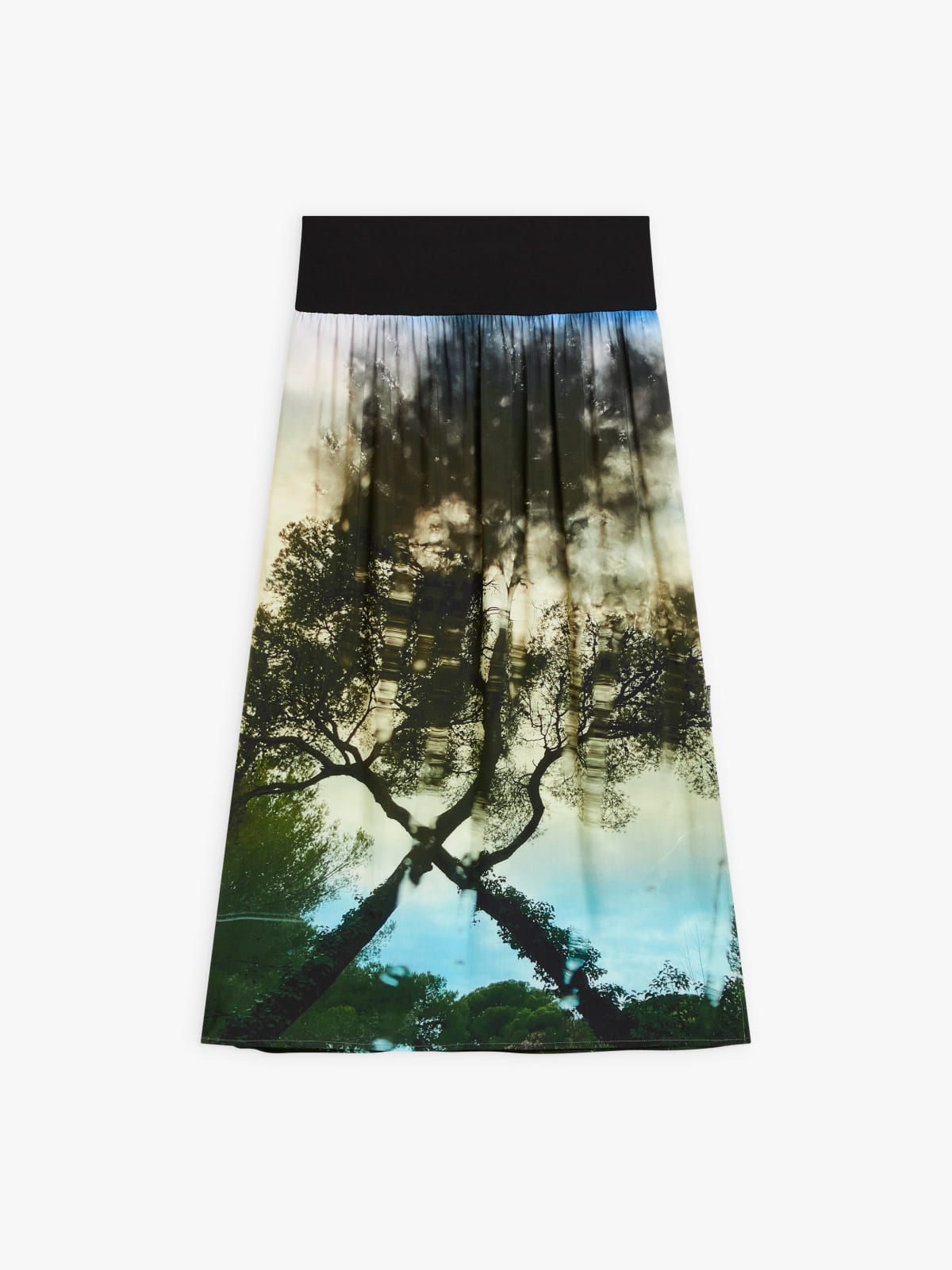 viscose digital print agnès b. photo skirt