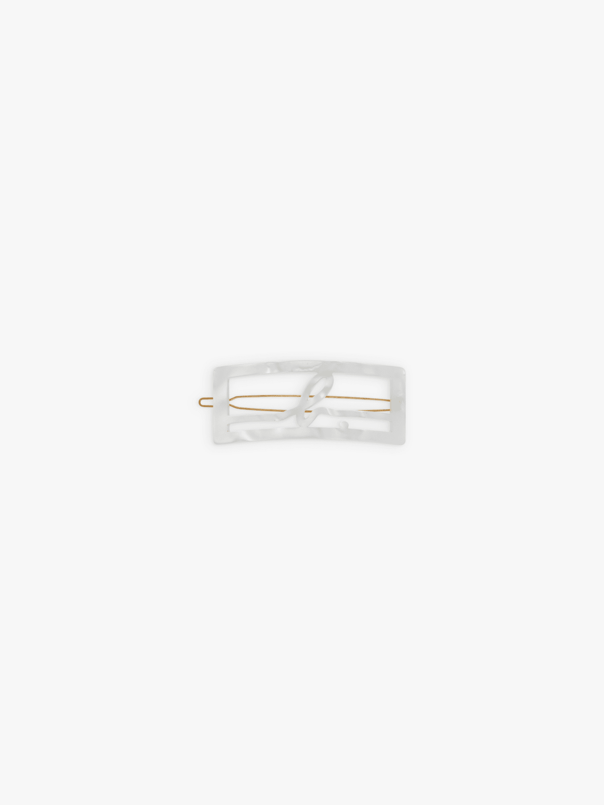 light grey rectangular b. hair clip