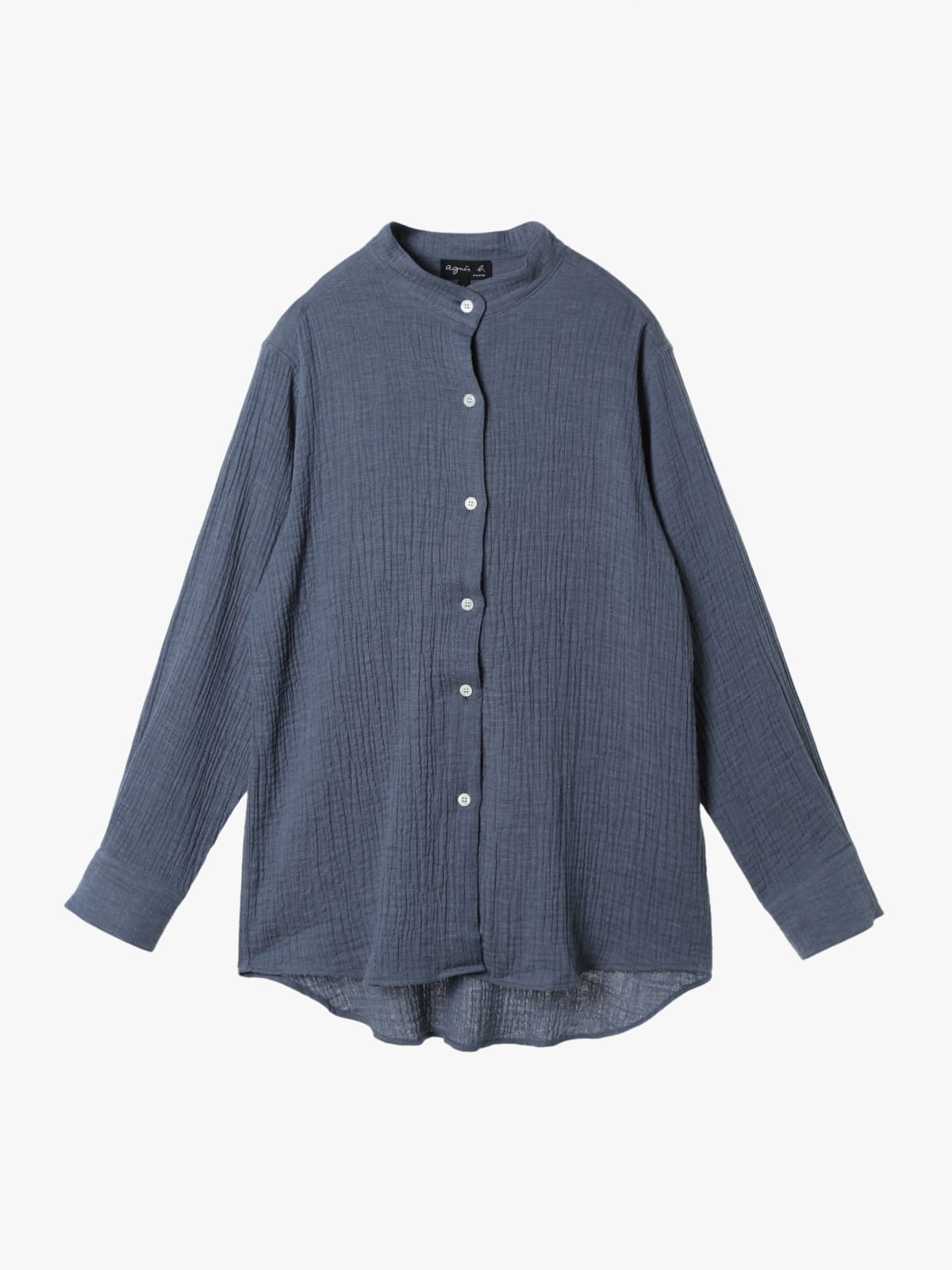 mottled blue cotton tunic