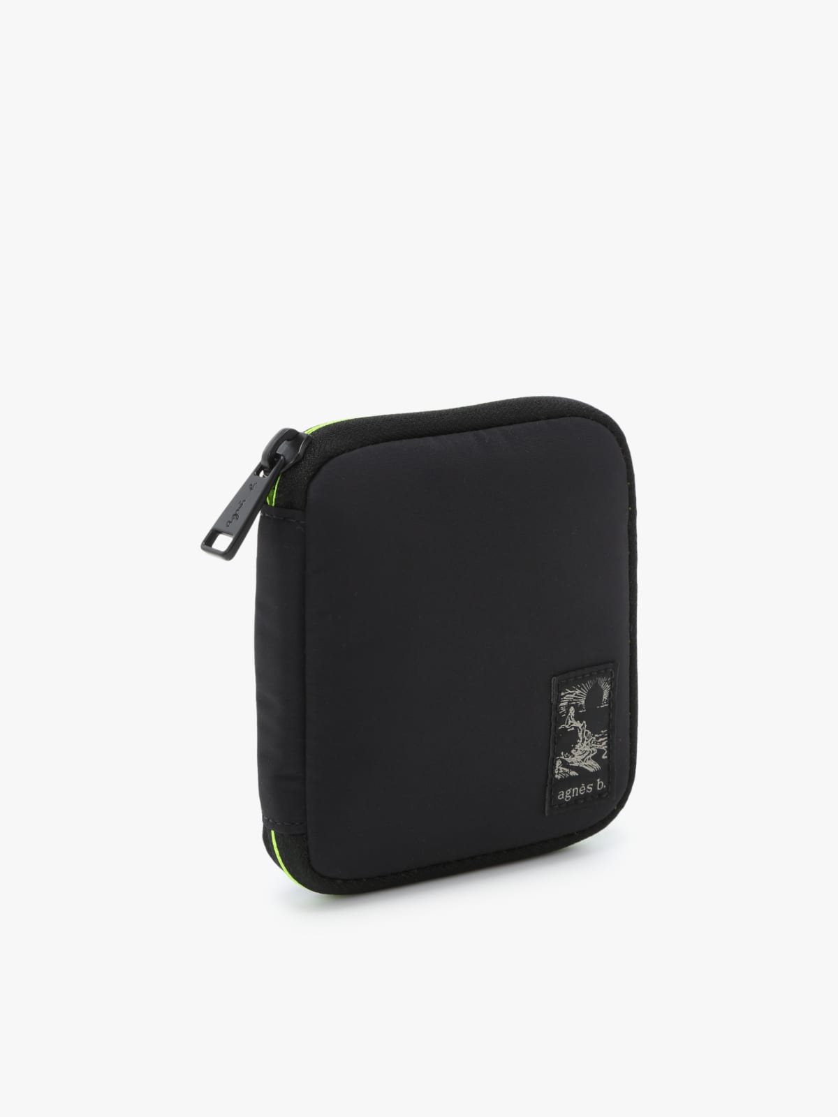 black nylon wallet with fluorescent edges image number 2