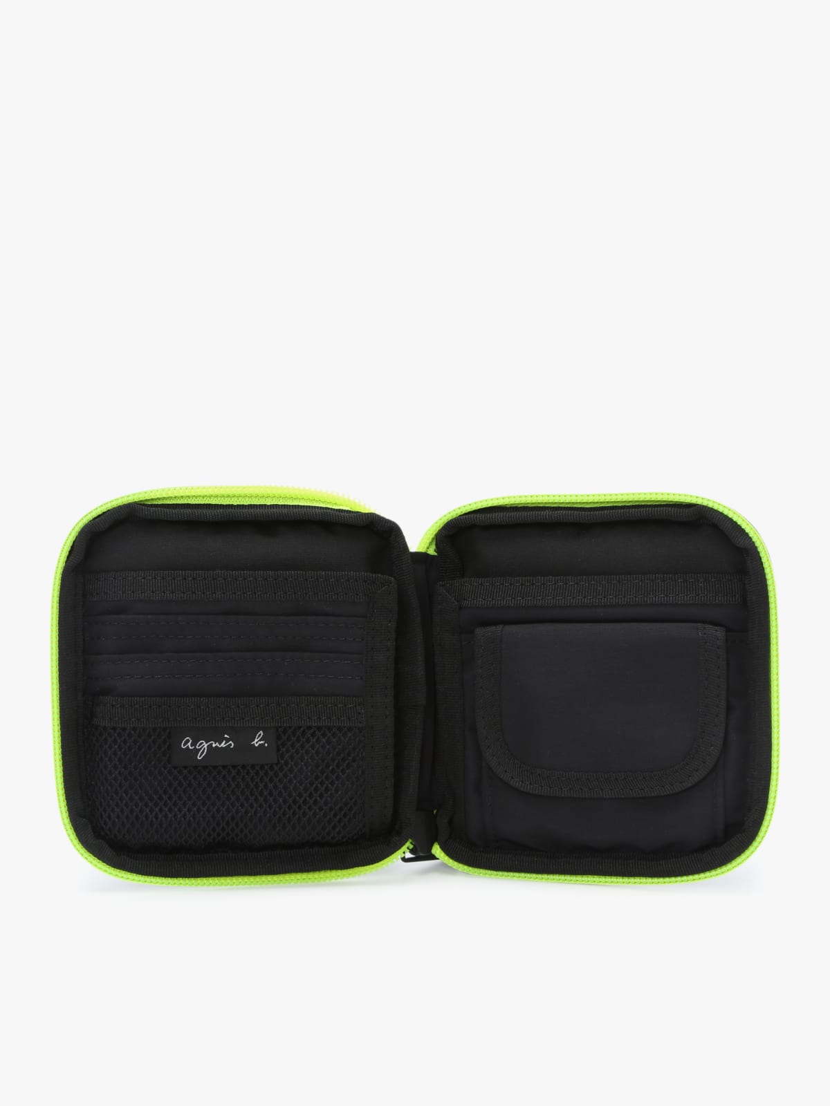black nylon wallet with fluorescent edges image number 3