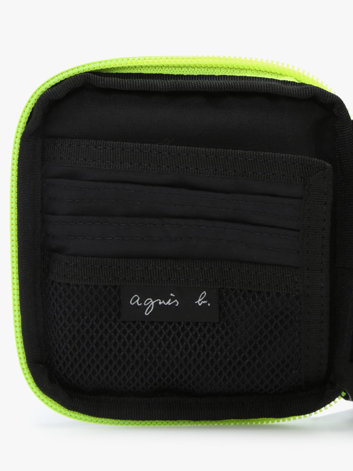 black nylon wallet with fluorescent edges image number 5