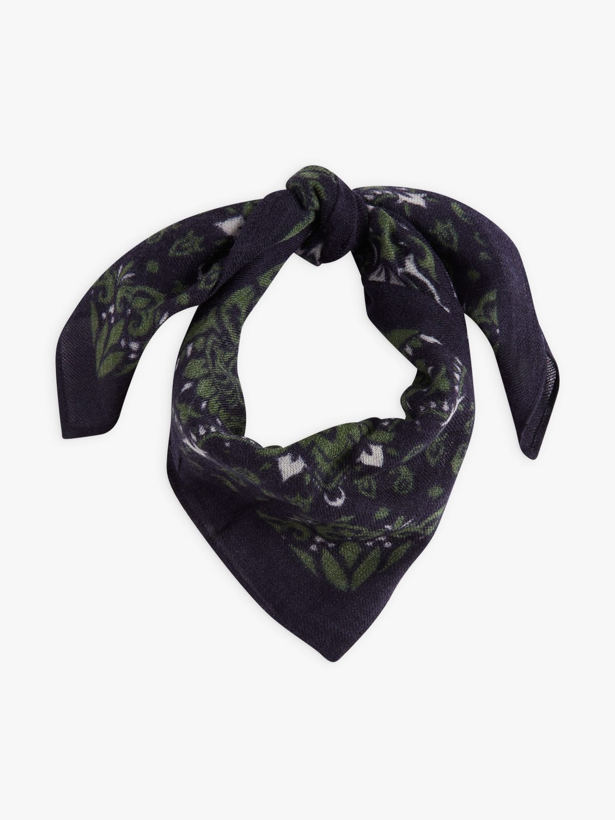 blue and green wool Varna bandana