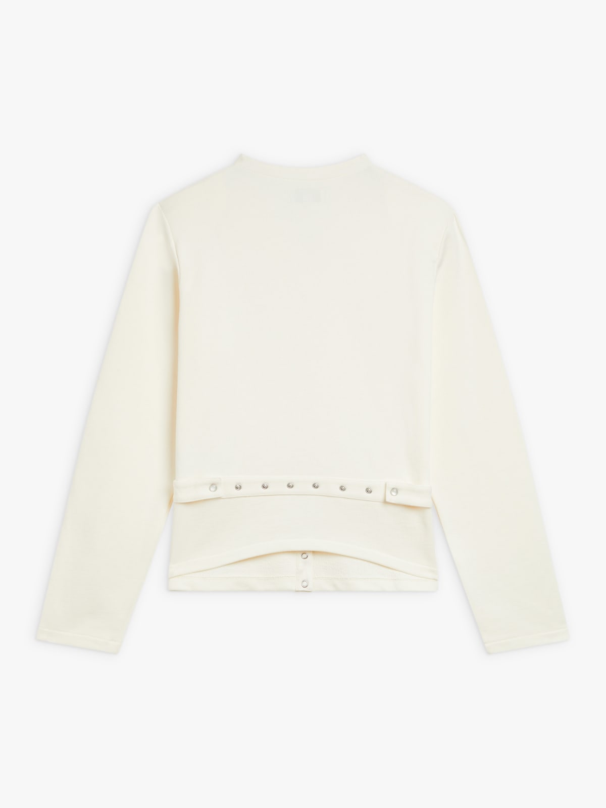 off-white cotton 2004 snap cardigan