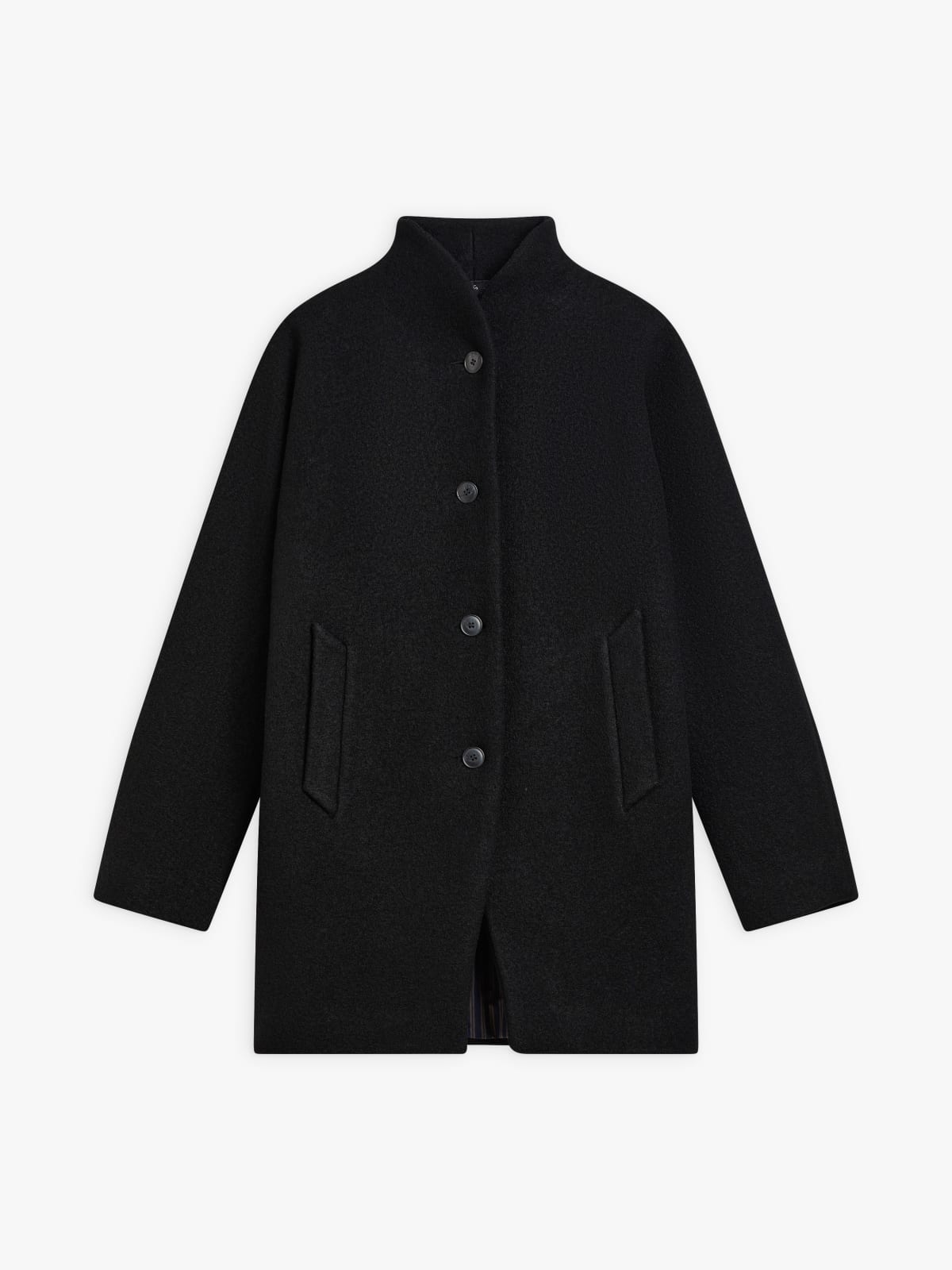 black wool Jova coat
