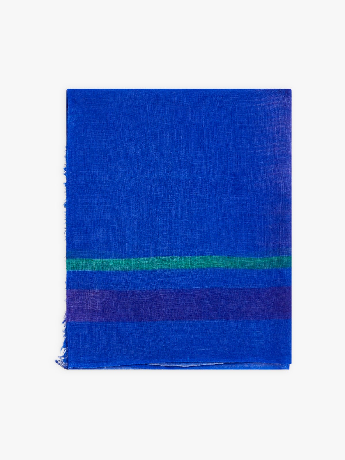 écharpe Selene en laine dégradé de bleu