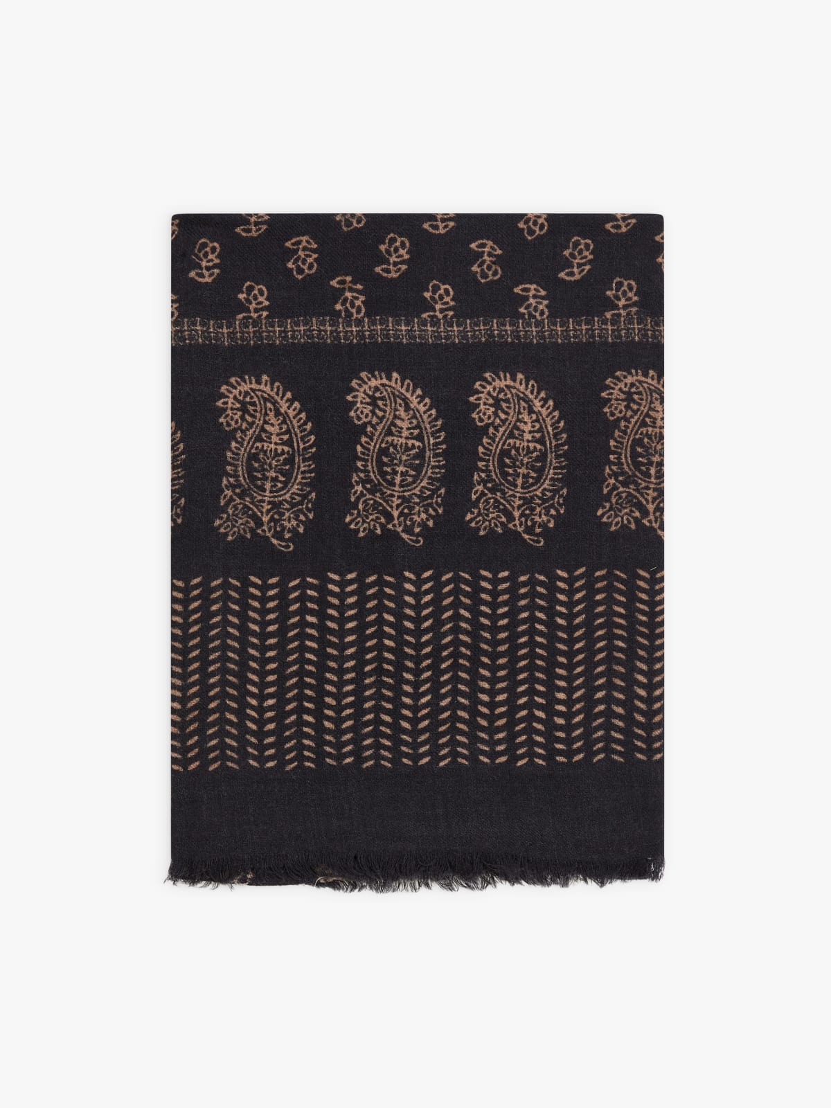 black wool Jessica scarf