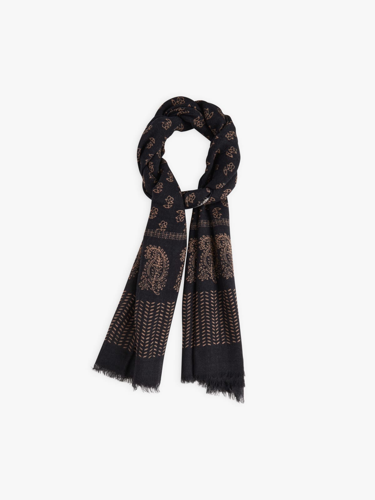 black wool Jessica scarf