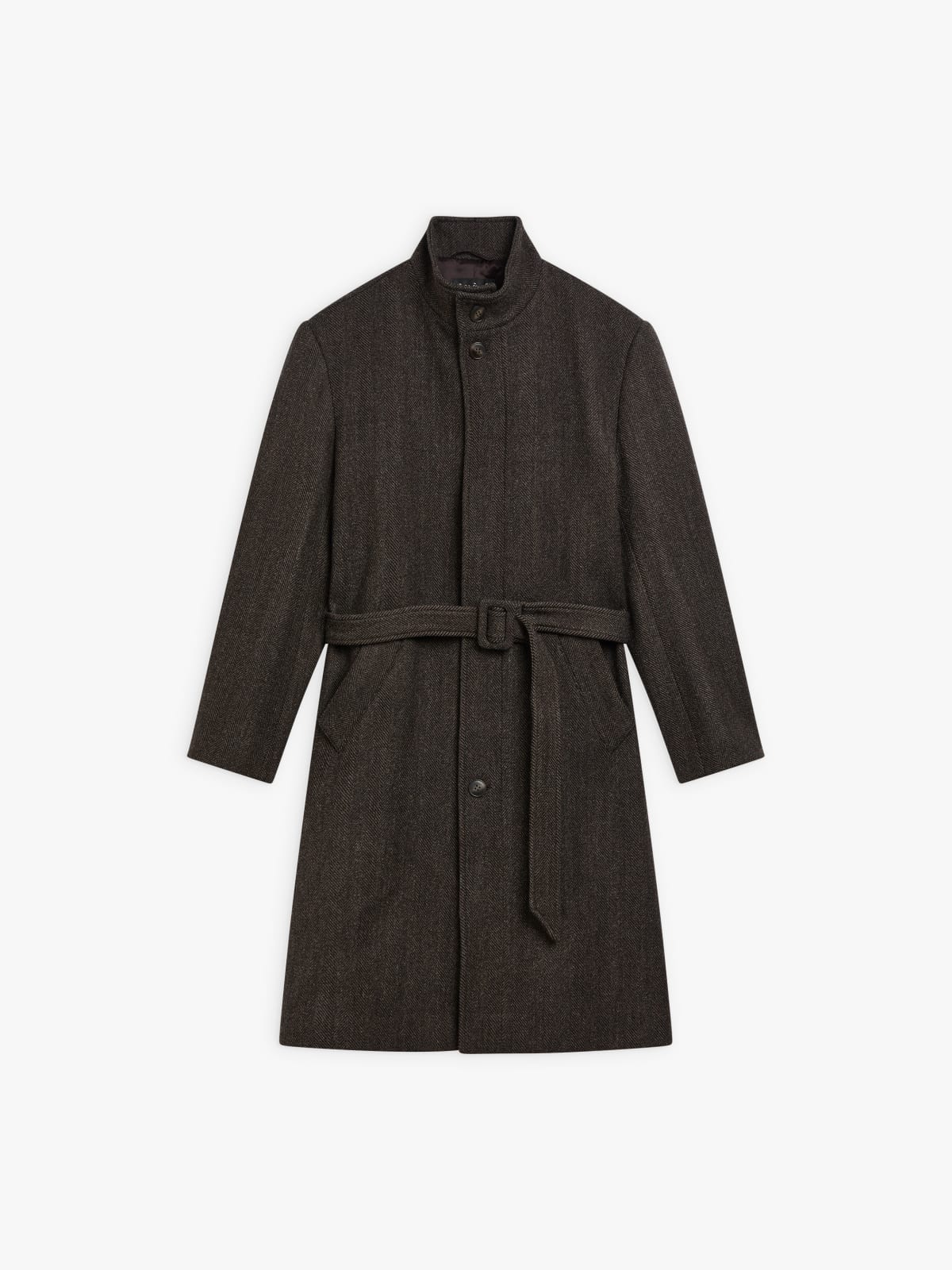 brown wool coat