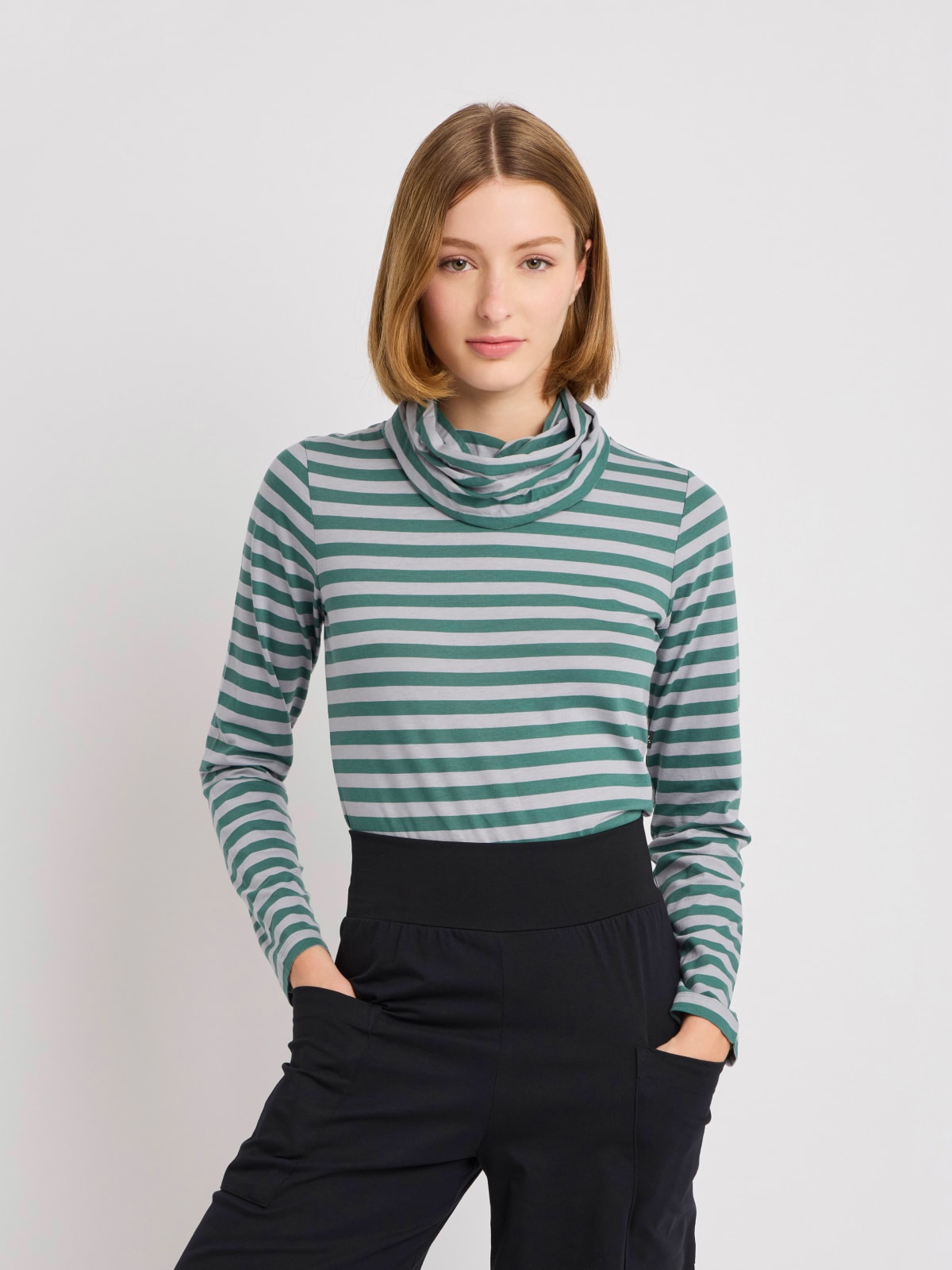 green and grey coton Transformable t-shirt