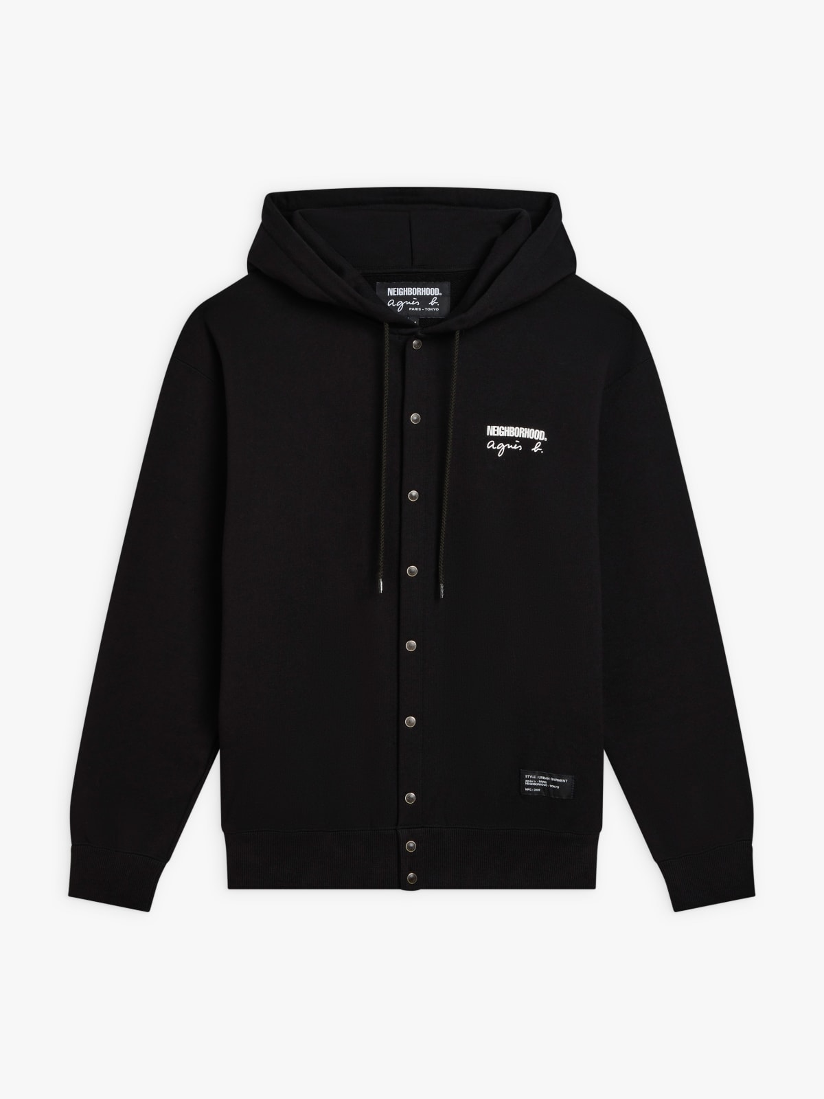sweat en coton noir agnès b. x Neighborhood