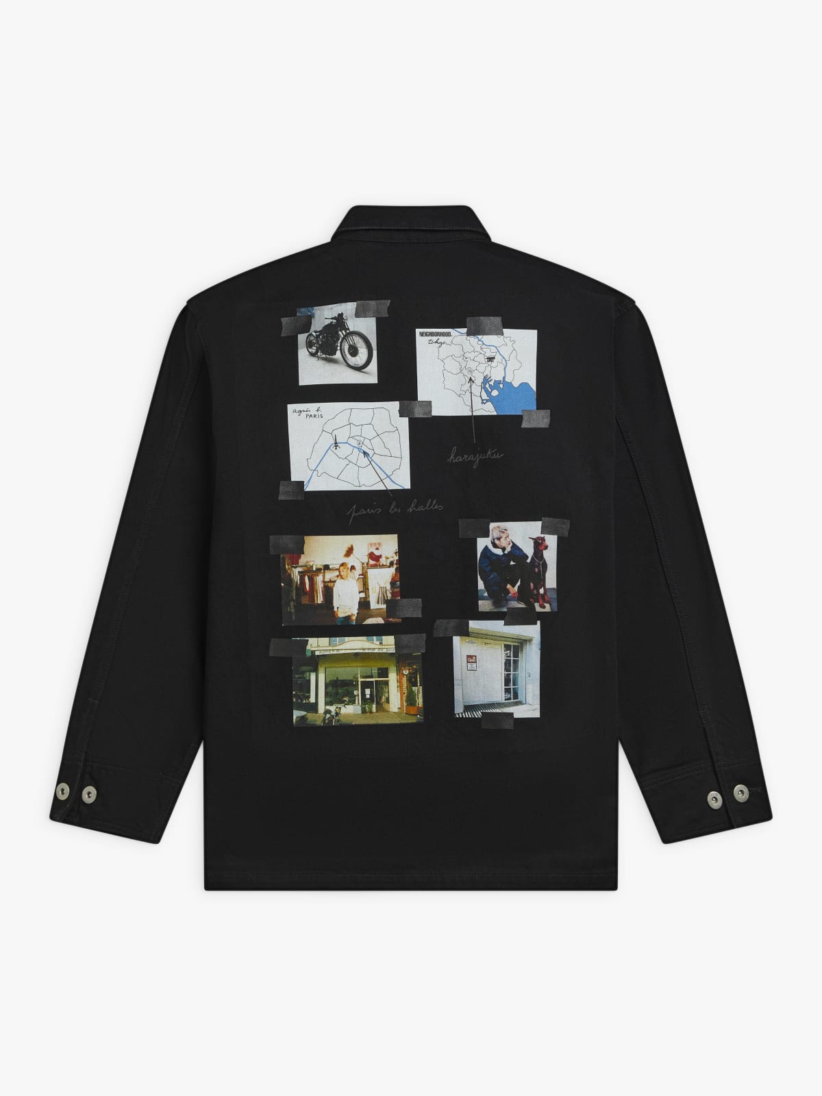 veste en coton noire agnès b. x Neighborhood