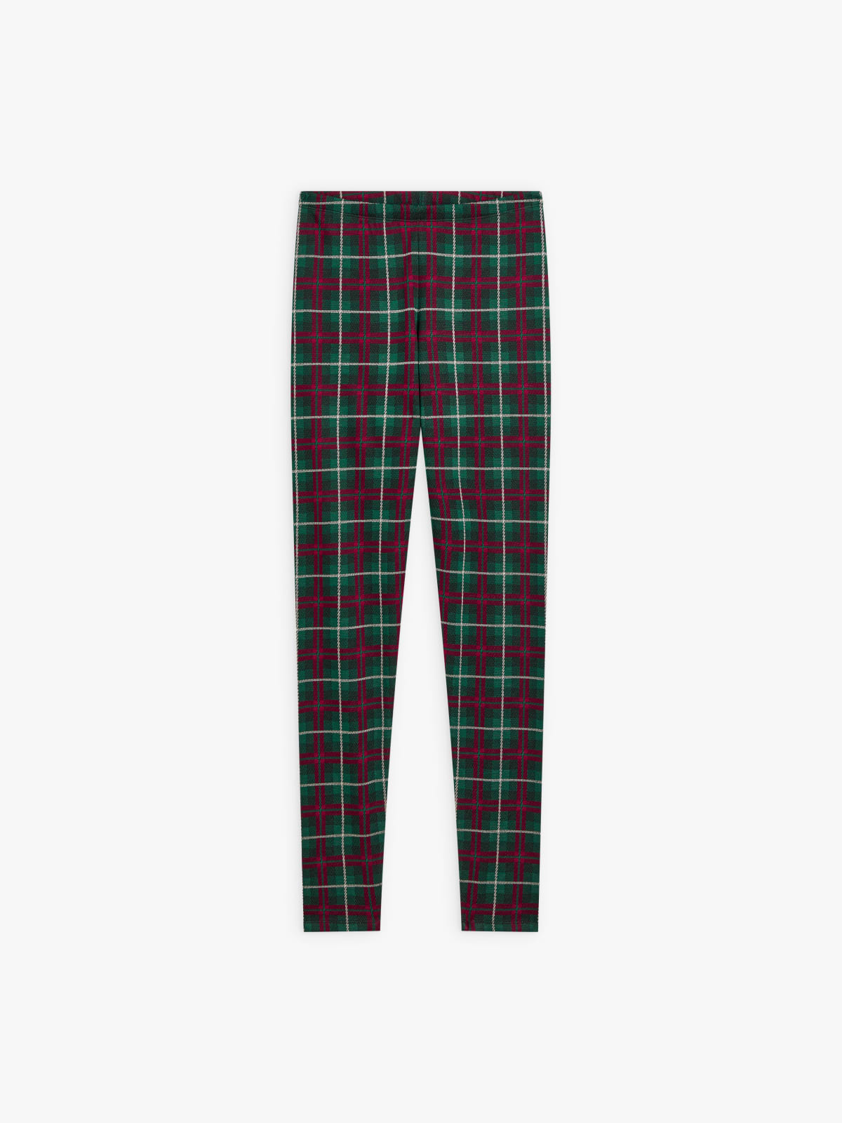 green and red jersey tartan Jericho trousers  green and red jersey tartan Jericho trousers