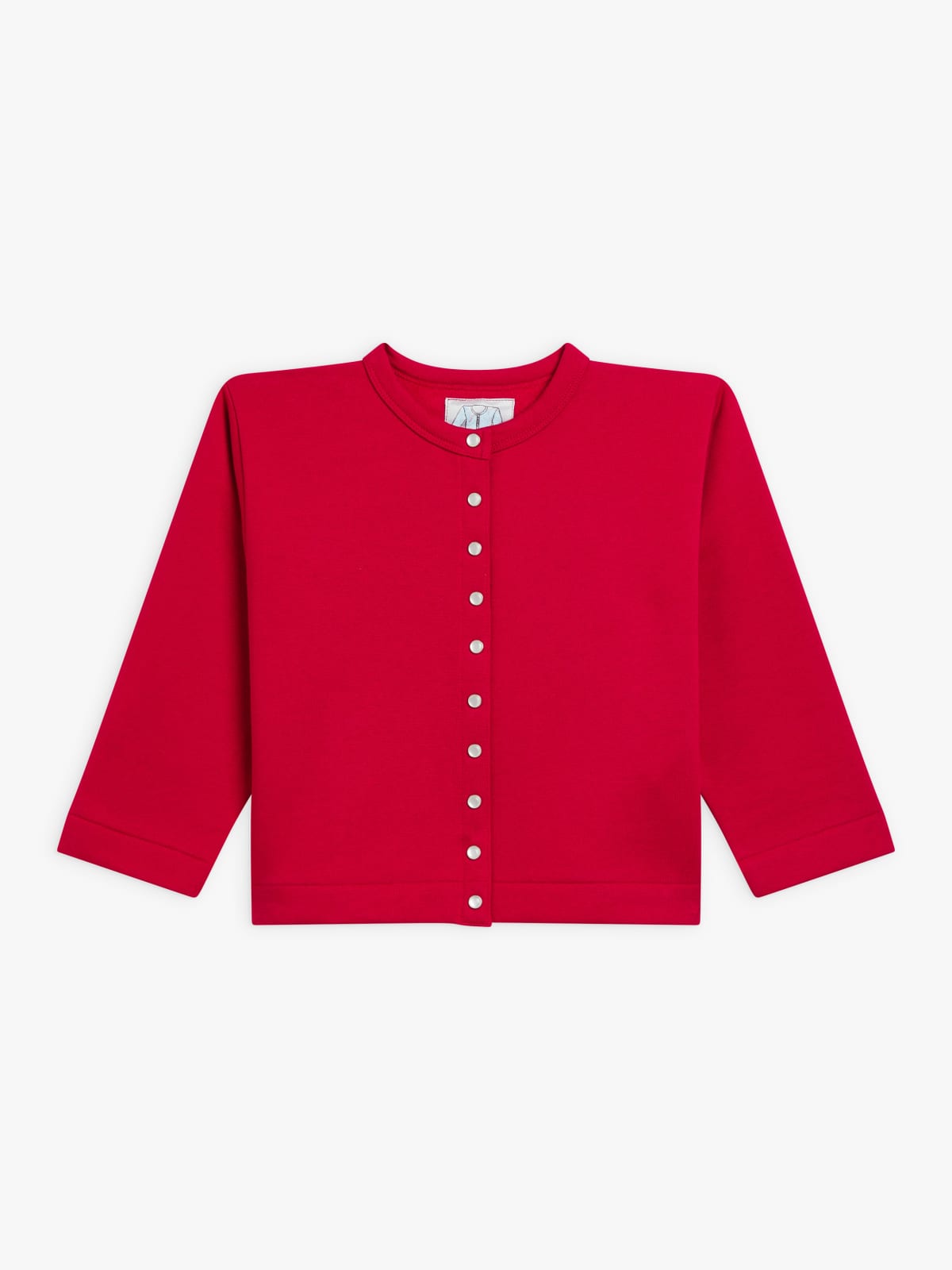 cardigan à pressions en coton rouge