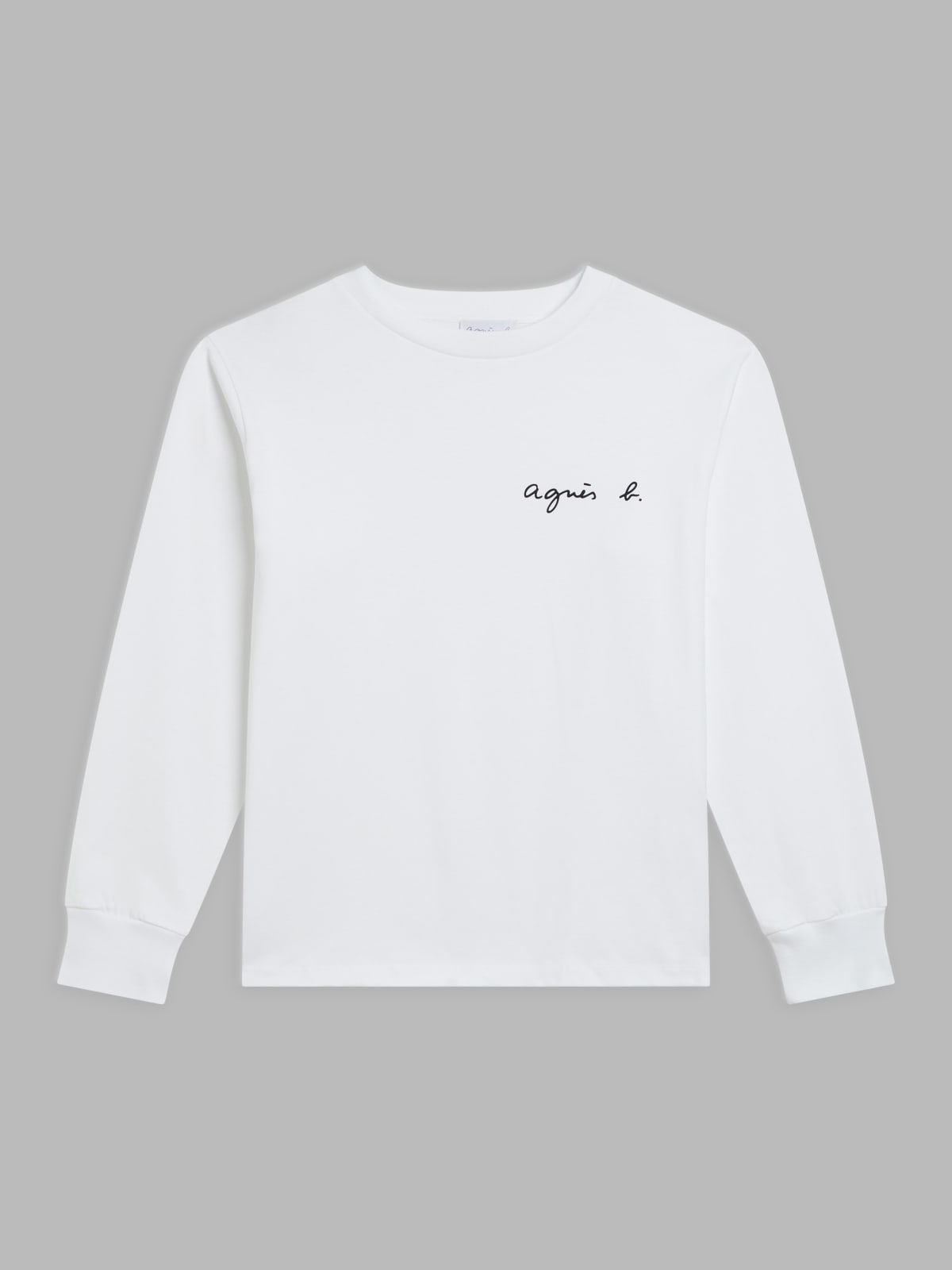 sweat agnès b. en coton blanc