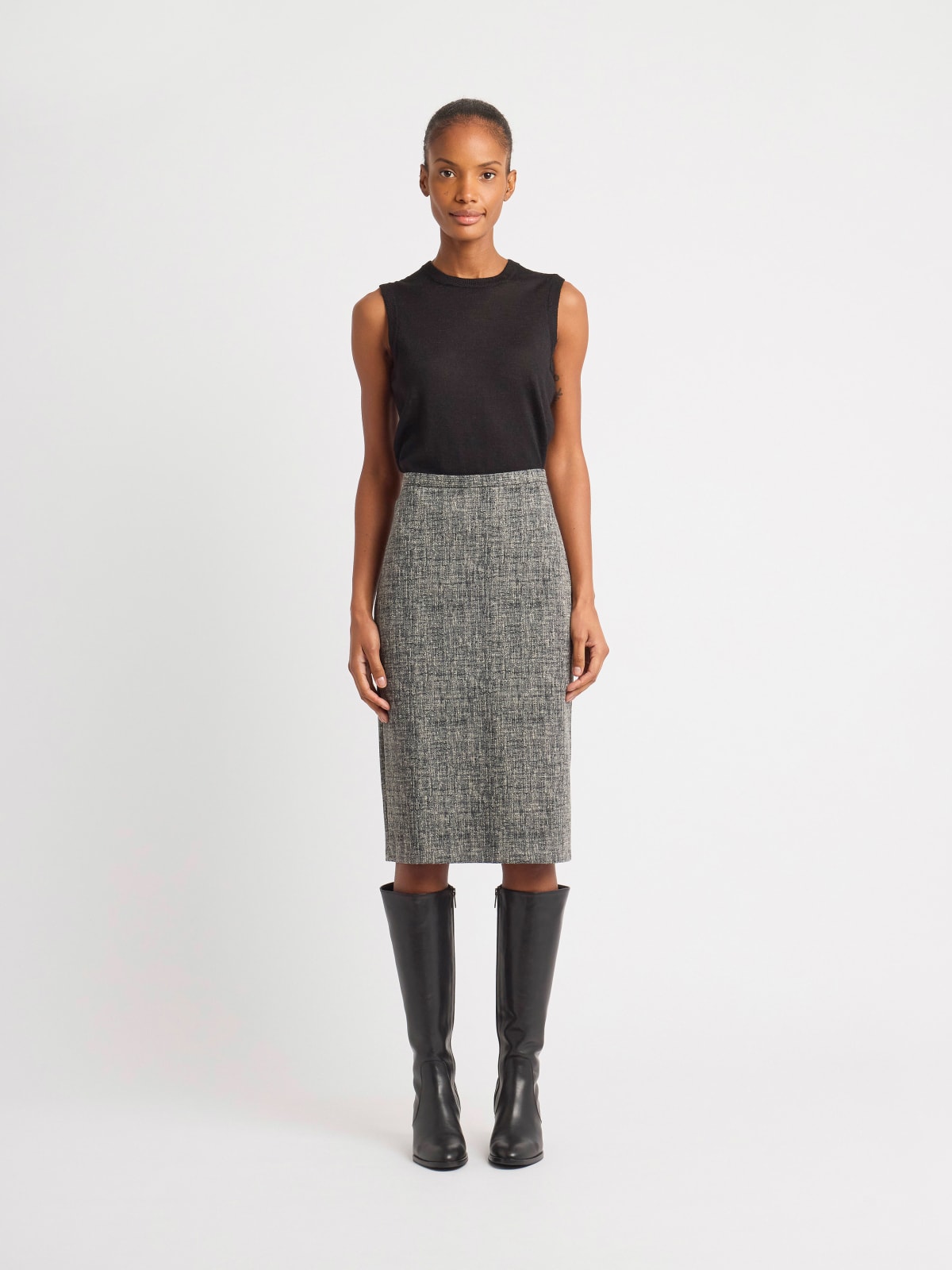 mottled grey polyamide Angelica skirt mottled grey polyamide Angelica skirt
