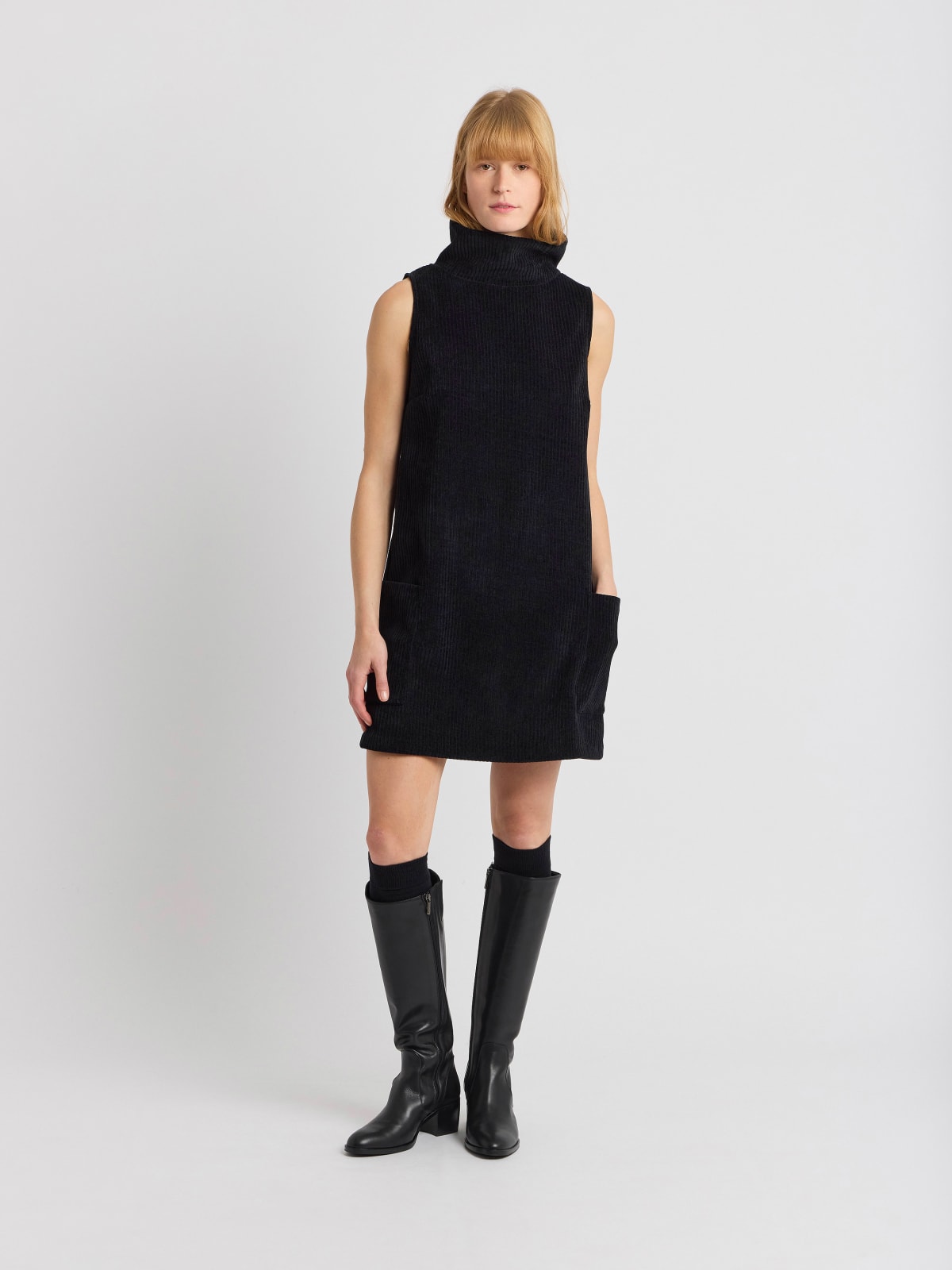 robe Maoris jersey de velours noir robe Maoris jersey de velours noir