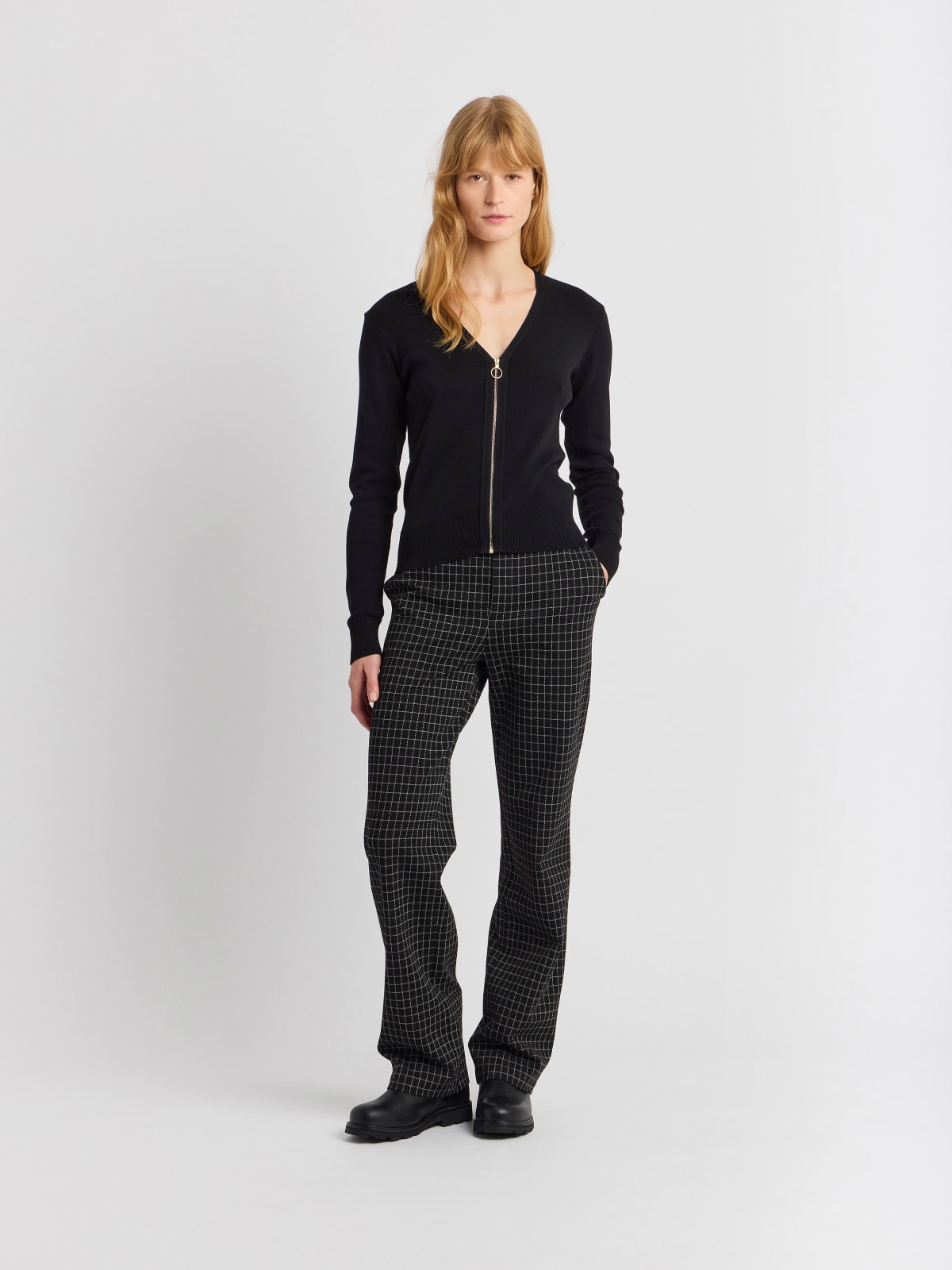 cardigan Diane en jersey de coton noir