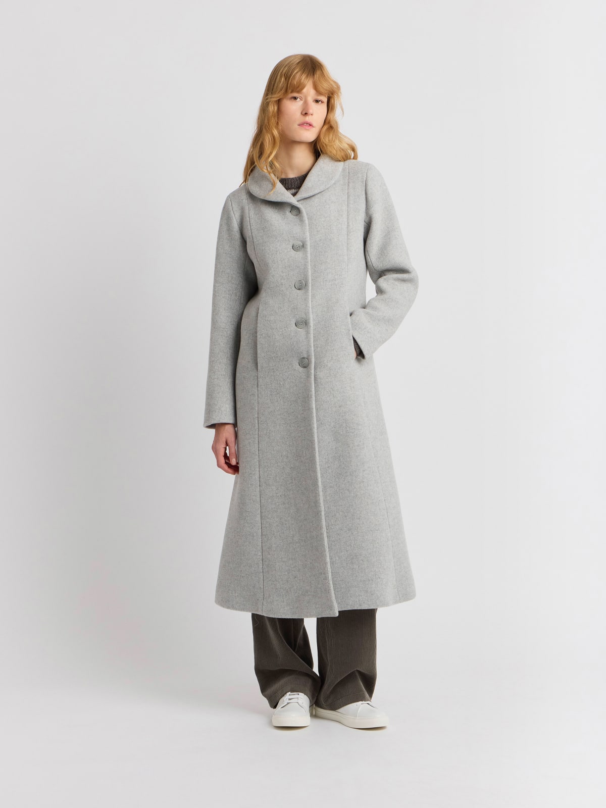 grey wool long coat grey wool long coat