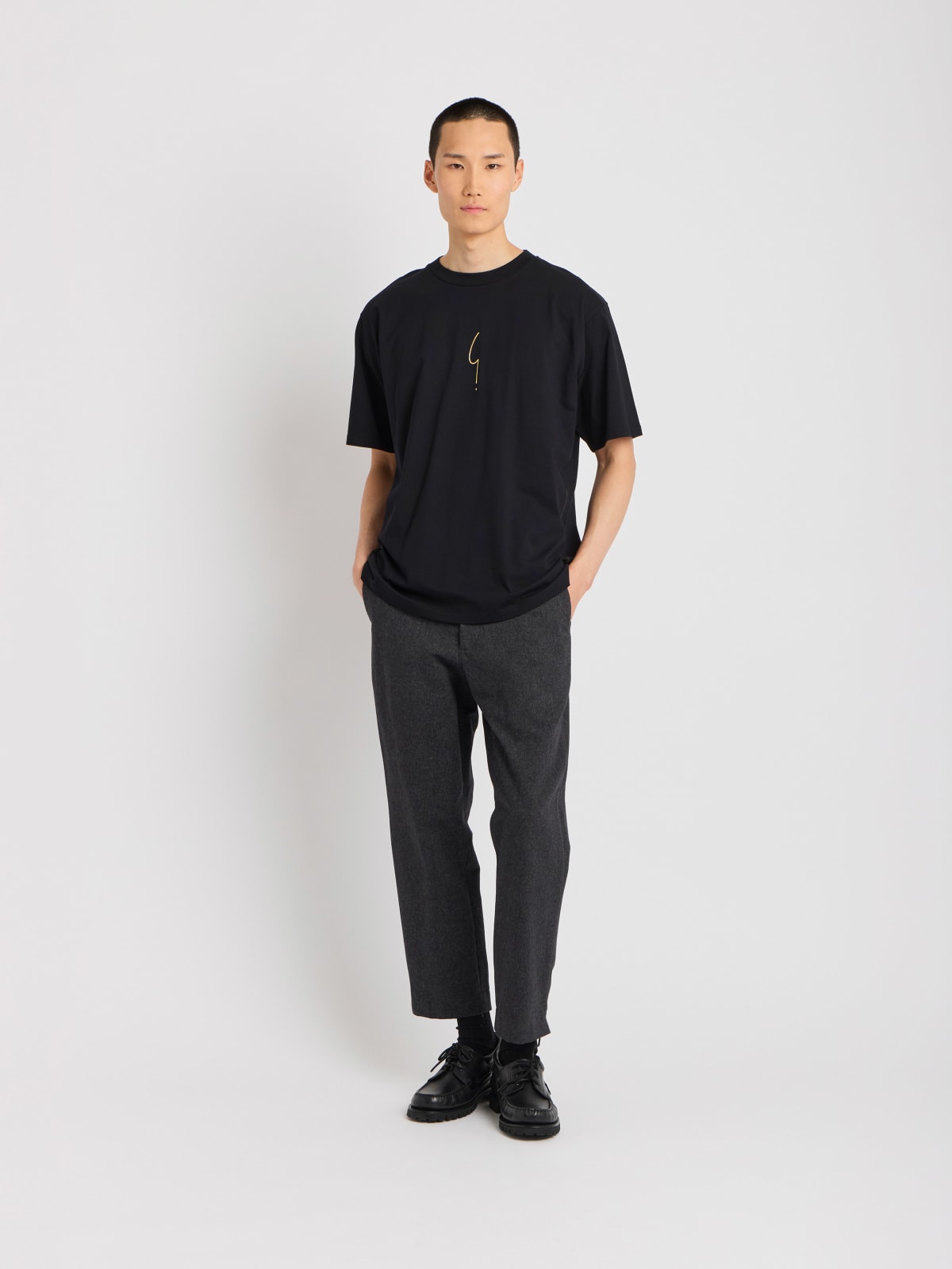 black cotton jersey screenprint "Point d'ironie" Christoph t-shirt black cotton jersey screenprint "Point d'ironie" Christoph t-shirt