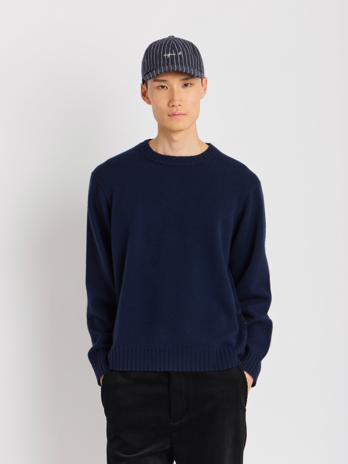 blue cashmere Coudières jumper