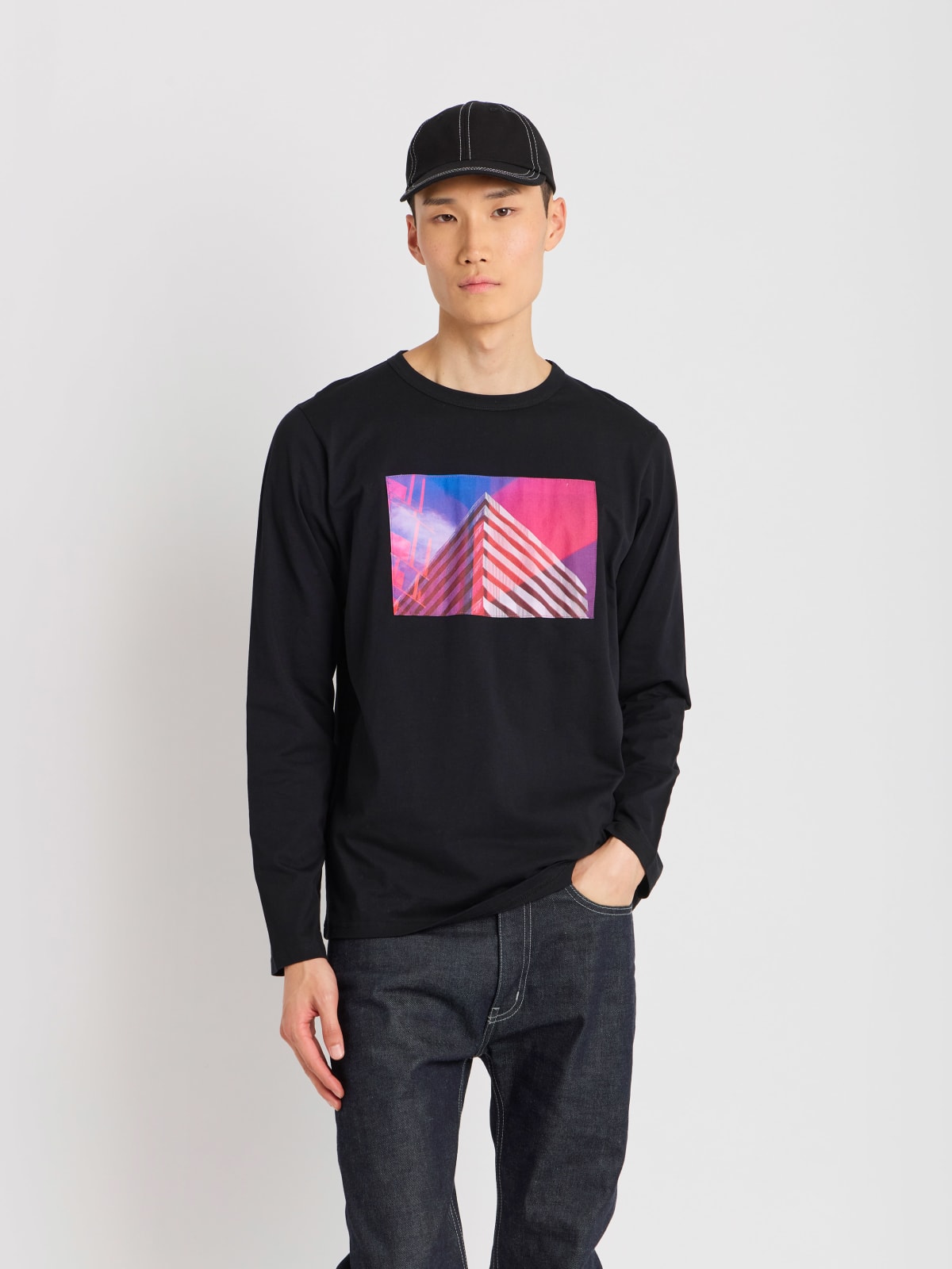 black cotton screen-printed artist Gouh New Coulos t-shirt black cotton screen-printed artist Gouh New Coulos t-shirt