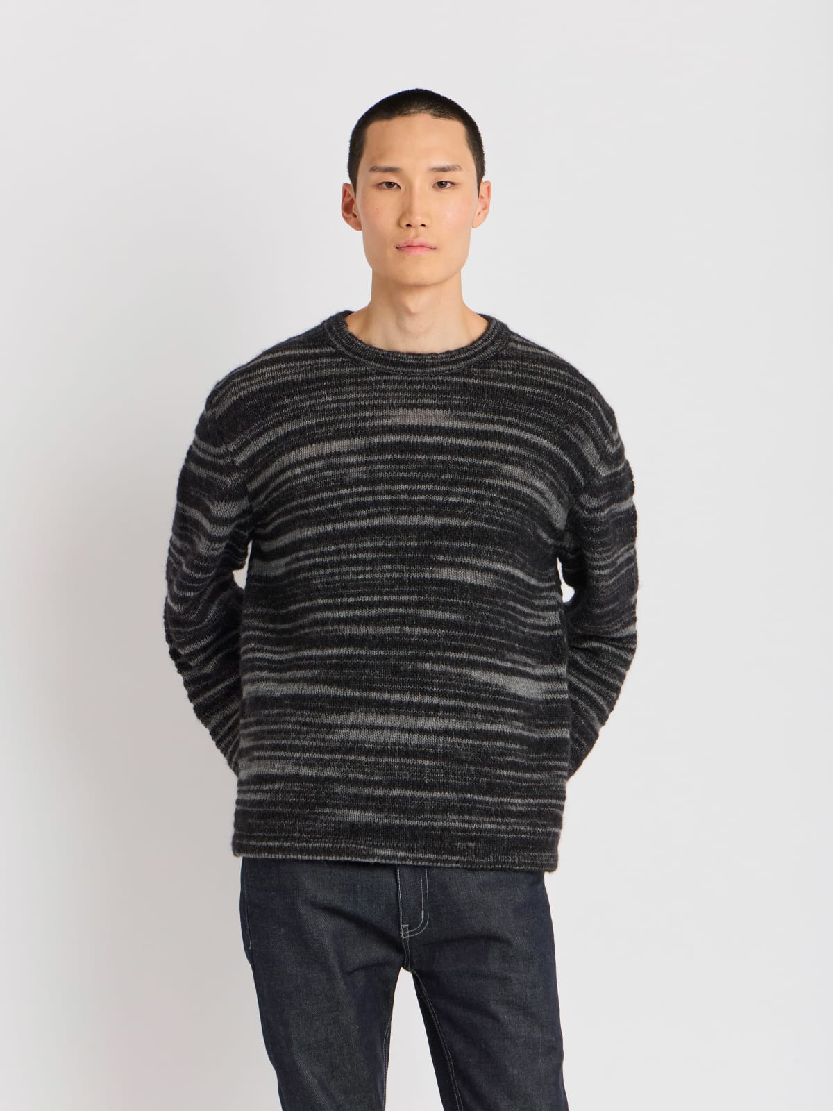 grey alpaca Overcoming jumper