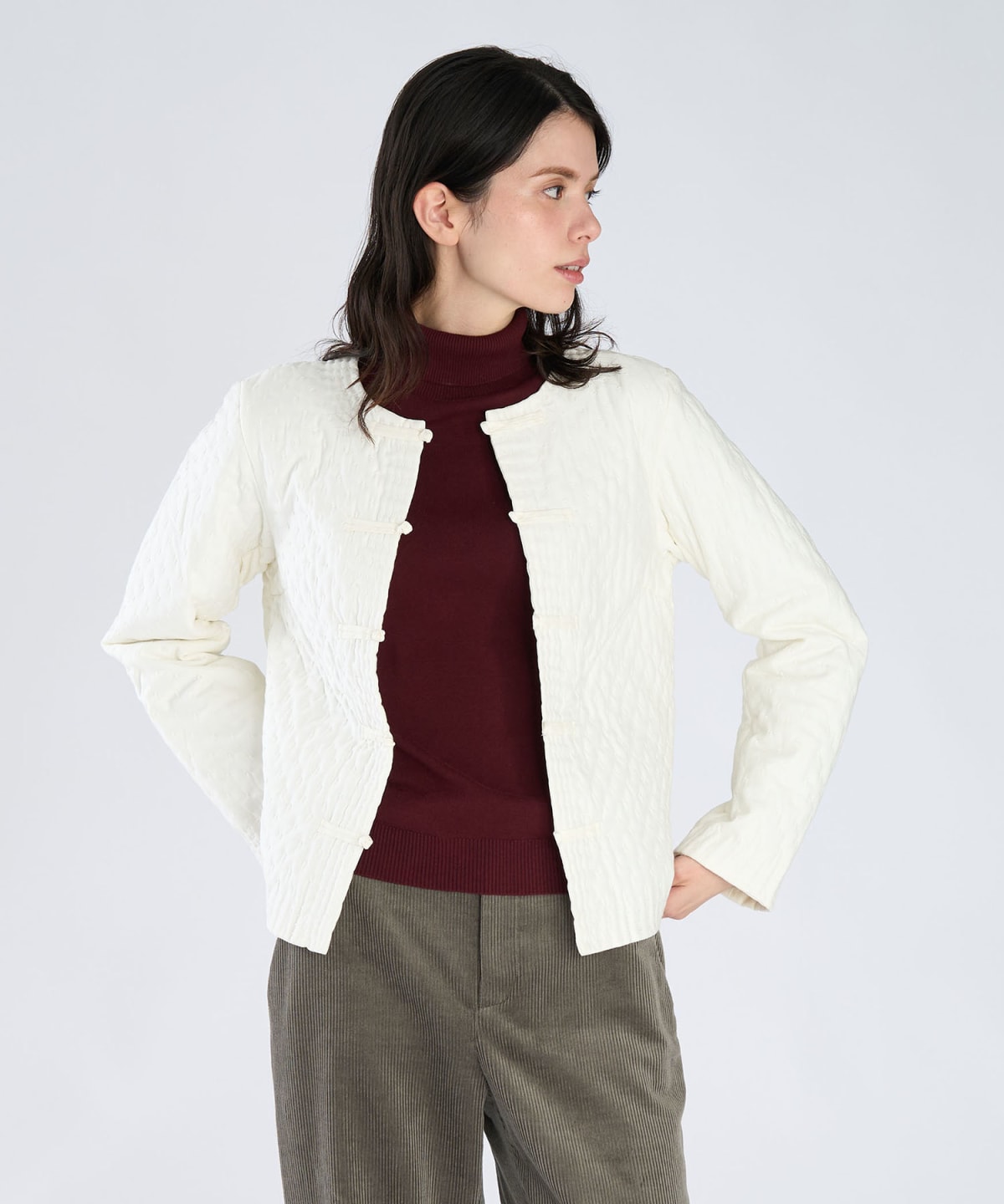 off-white cotton Ilaria jacket