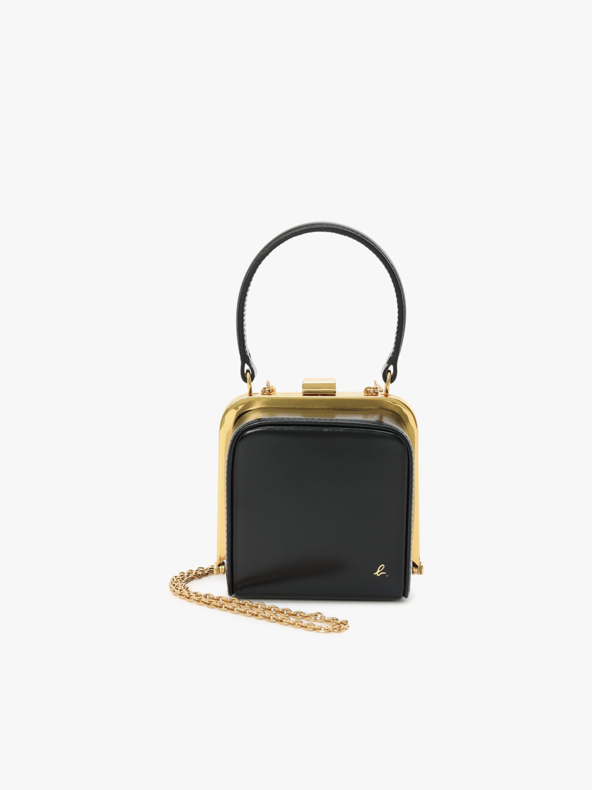 sac bandouli&egrave;re en cuir noir