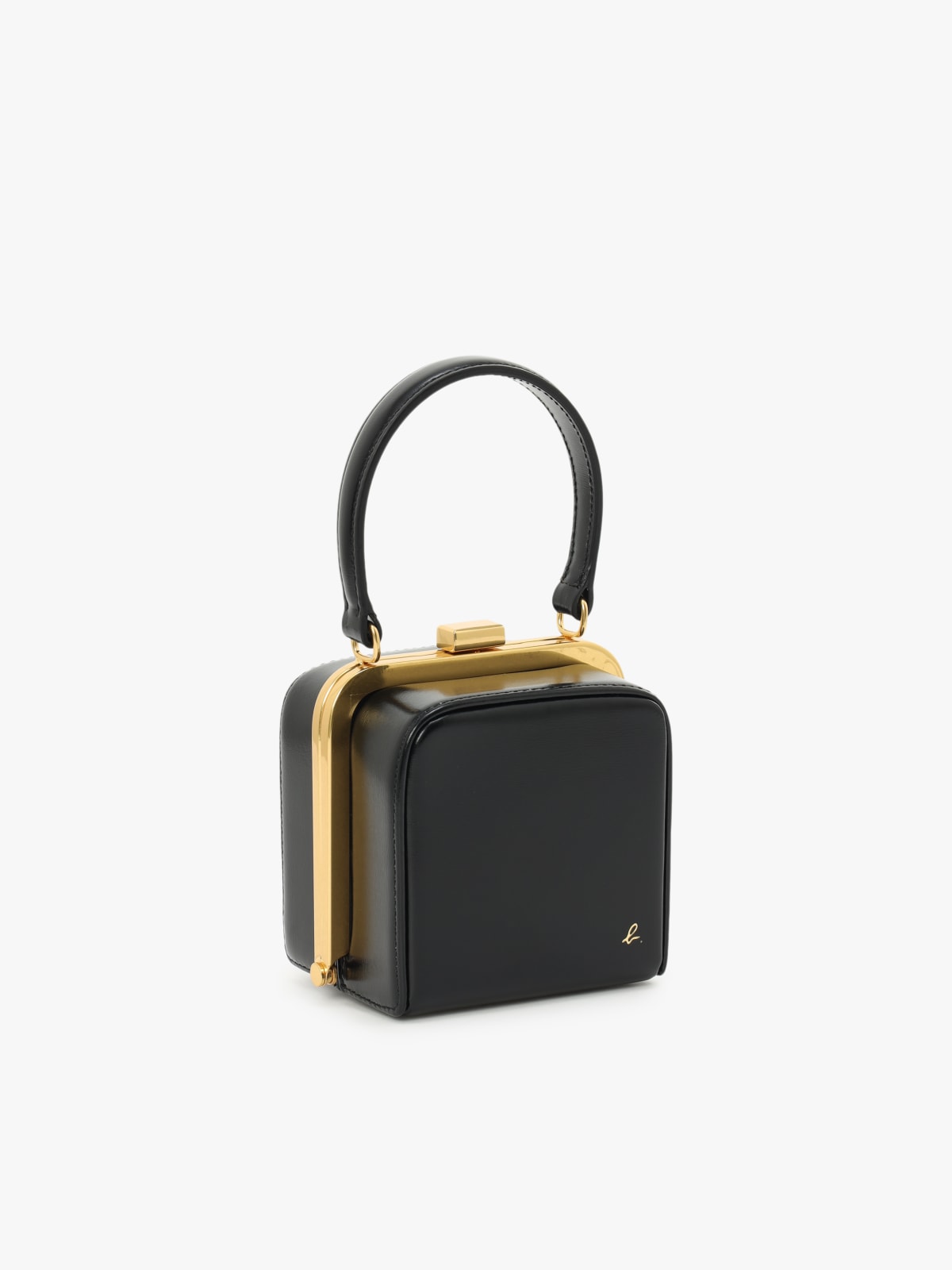 sac bandouli&egrave;re en cuir noir image number 2