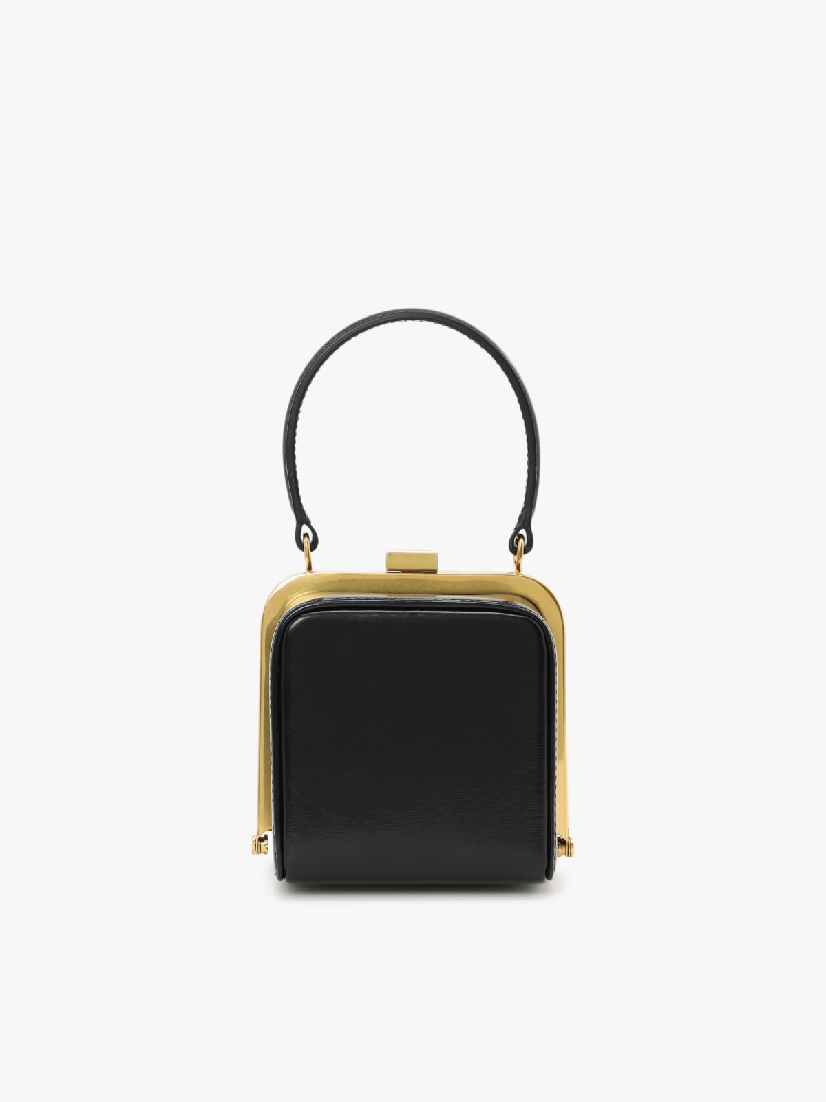 sac bandouli&egrave;re en cuir noir image number 3