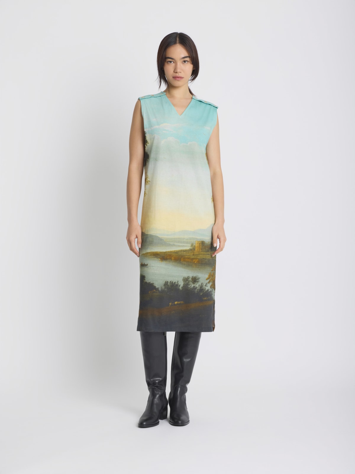 cotton dress agnès b. inspired by the Louvre