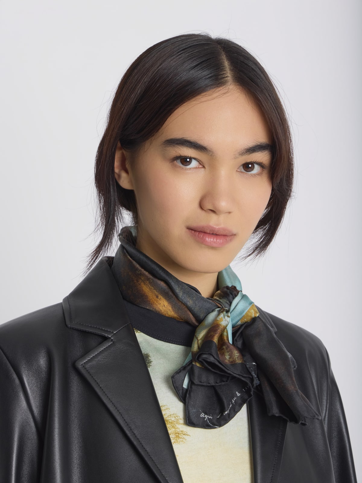 silk scarf agnès b. inspired by the Louvre