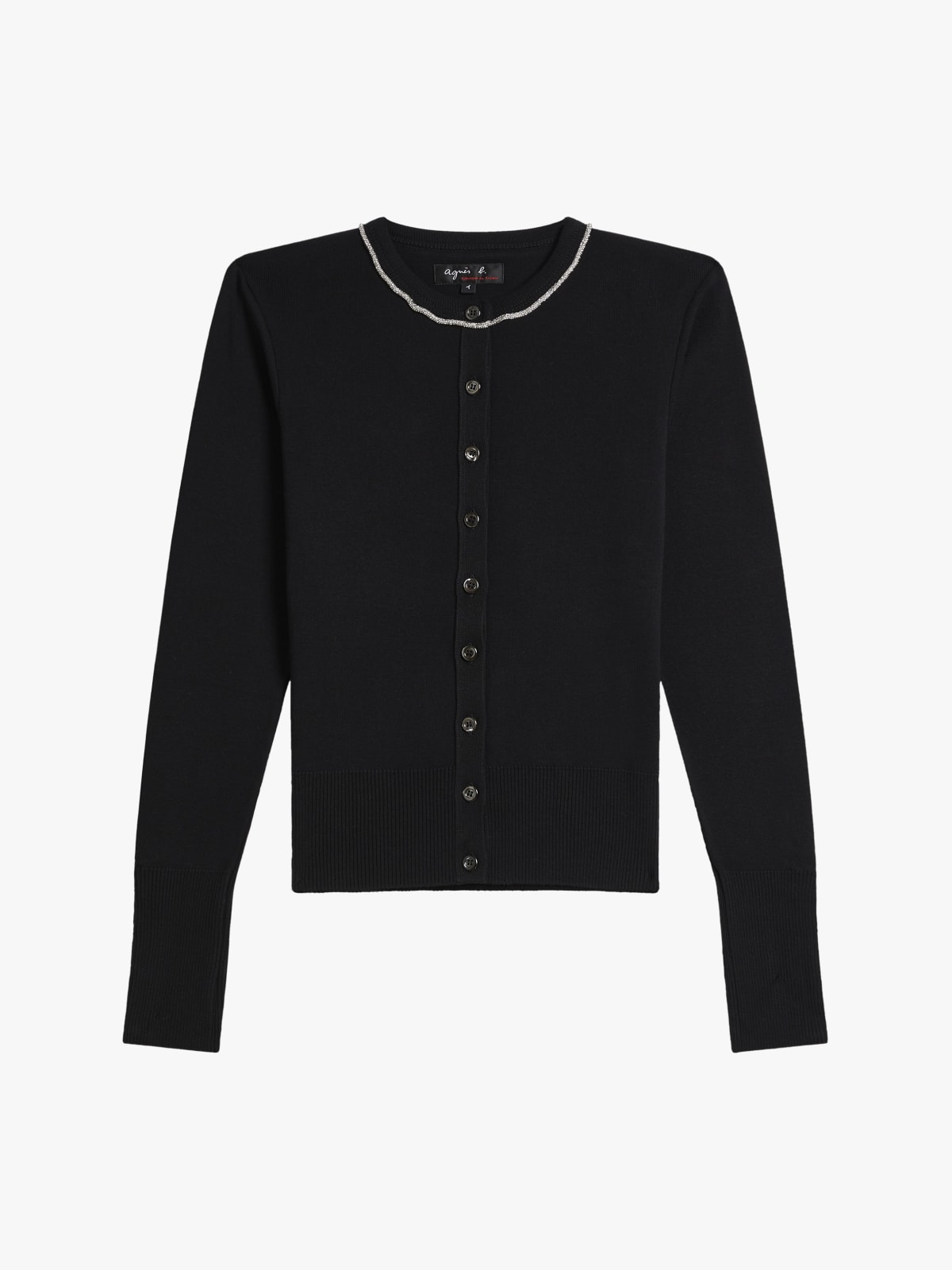 black cotton jersey Swanga cardigan