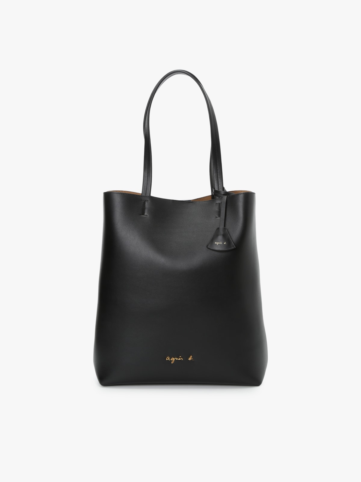 grand sac cabas en cuir noir