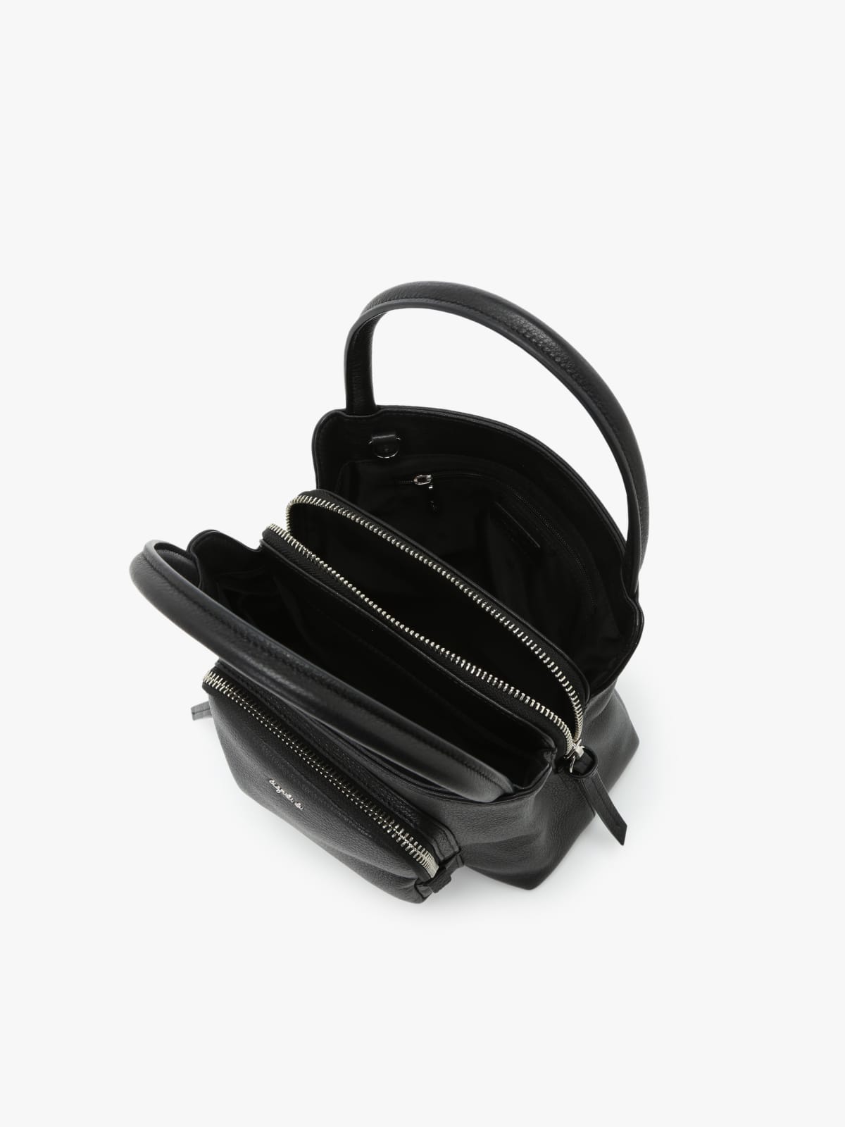 black leather crossbody bag image number 3