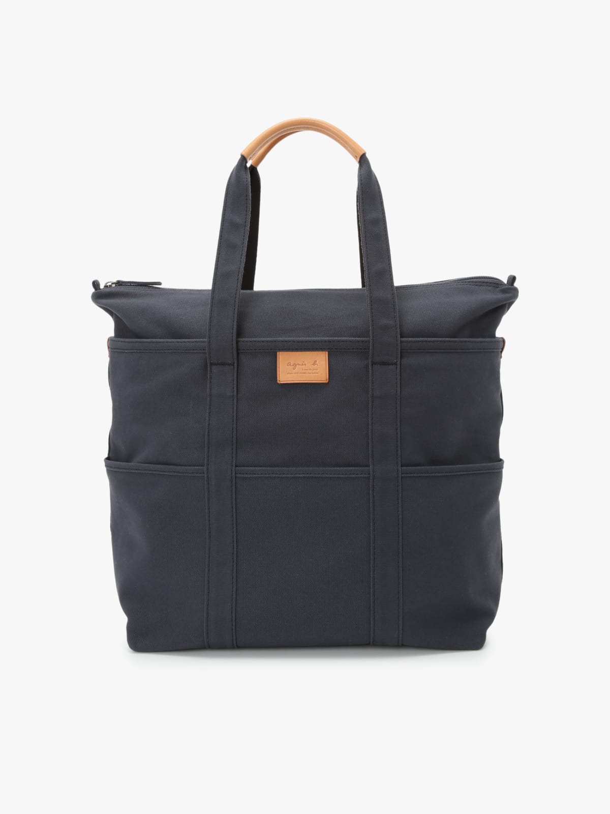 grey cotton tote bag