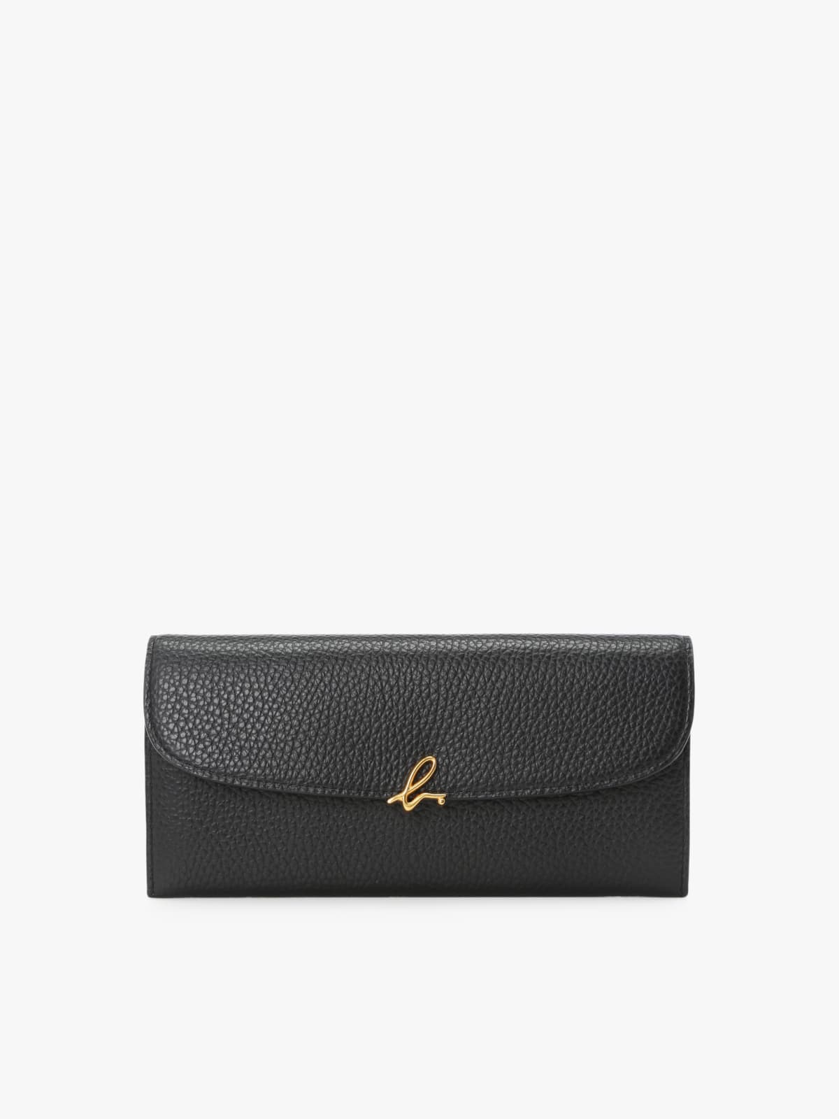 black "b" leather wallet