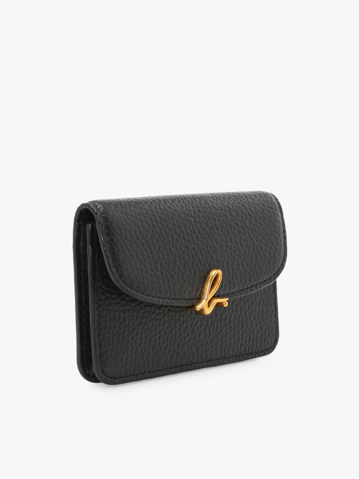 porte-cartes en cuir "b" noir image number 2