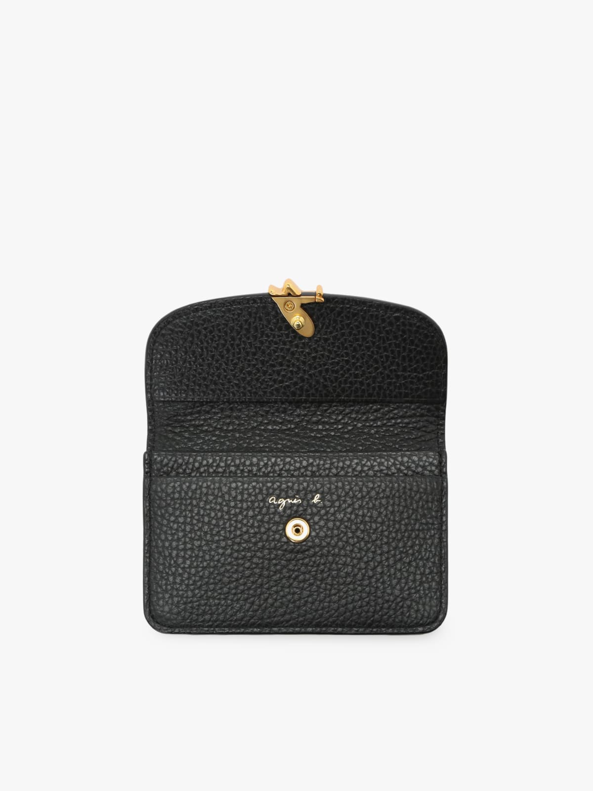 porte-cartes en cuir "b" noir image number 3