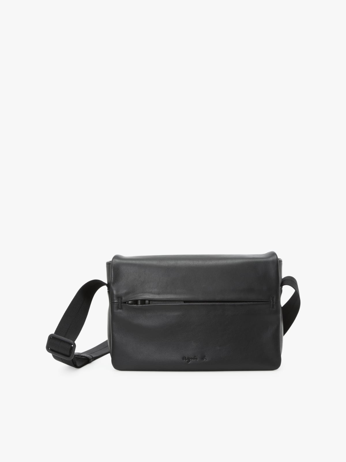black leather shoulder bag