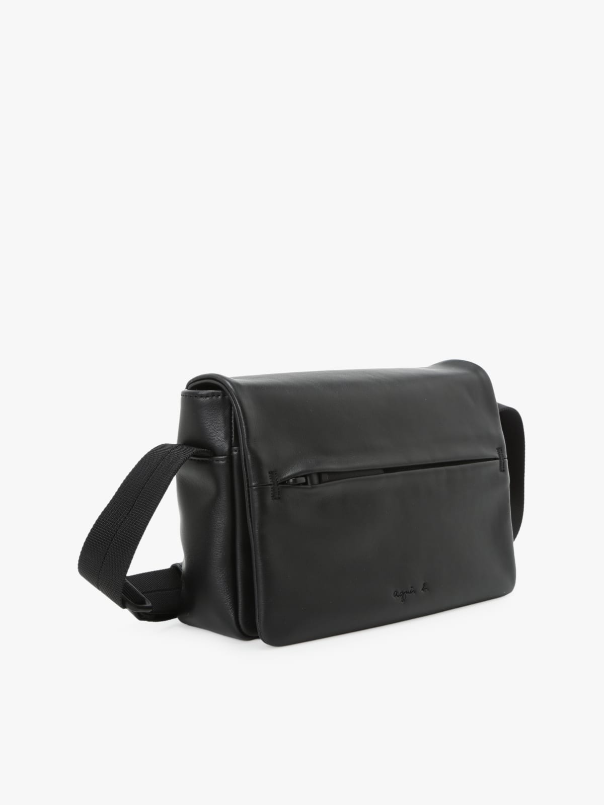black leather shoulder bag image number 2