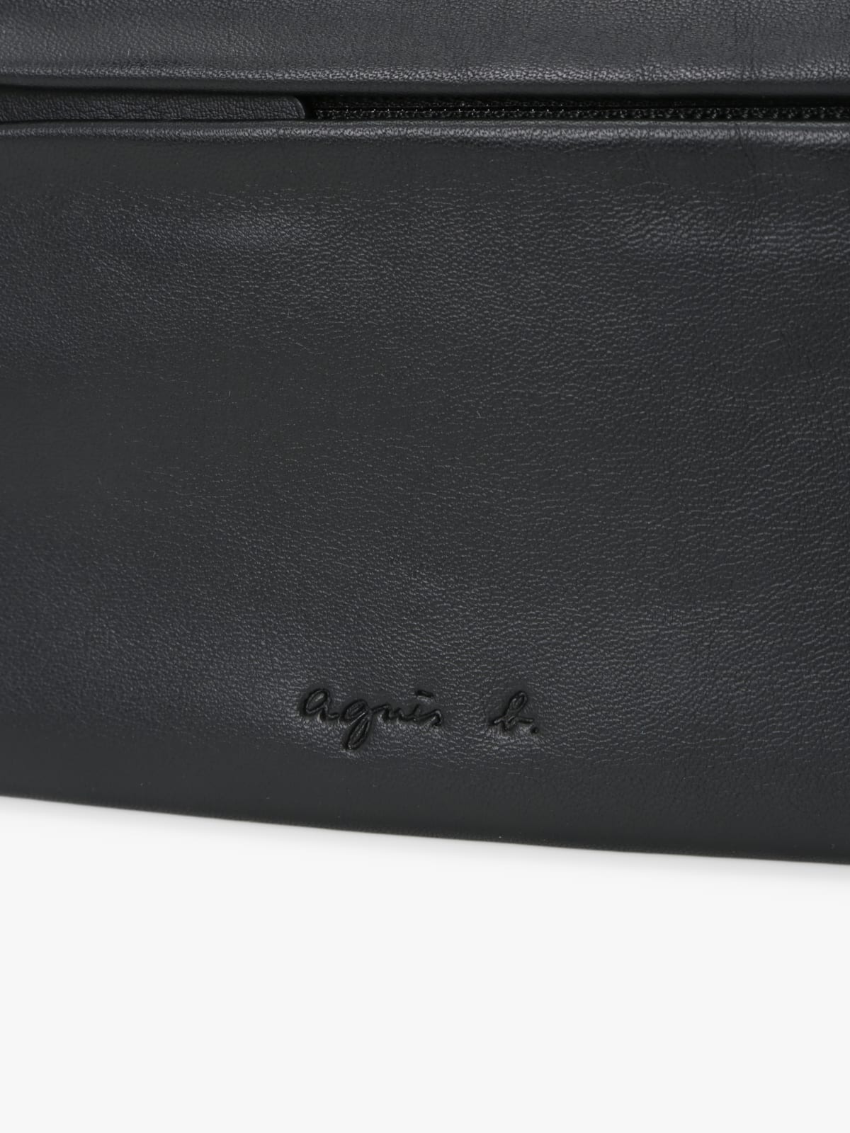 black leather shoulder bag image number 6